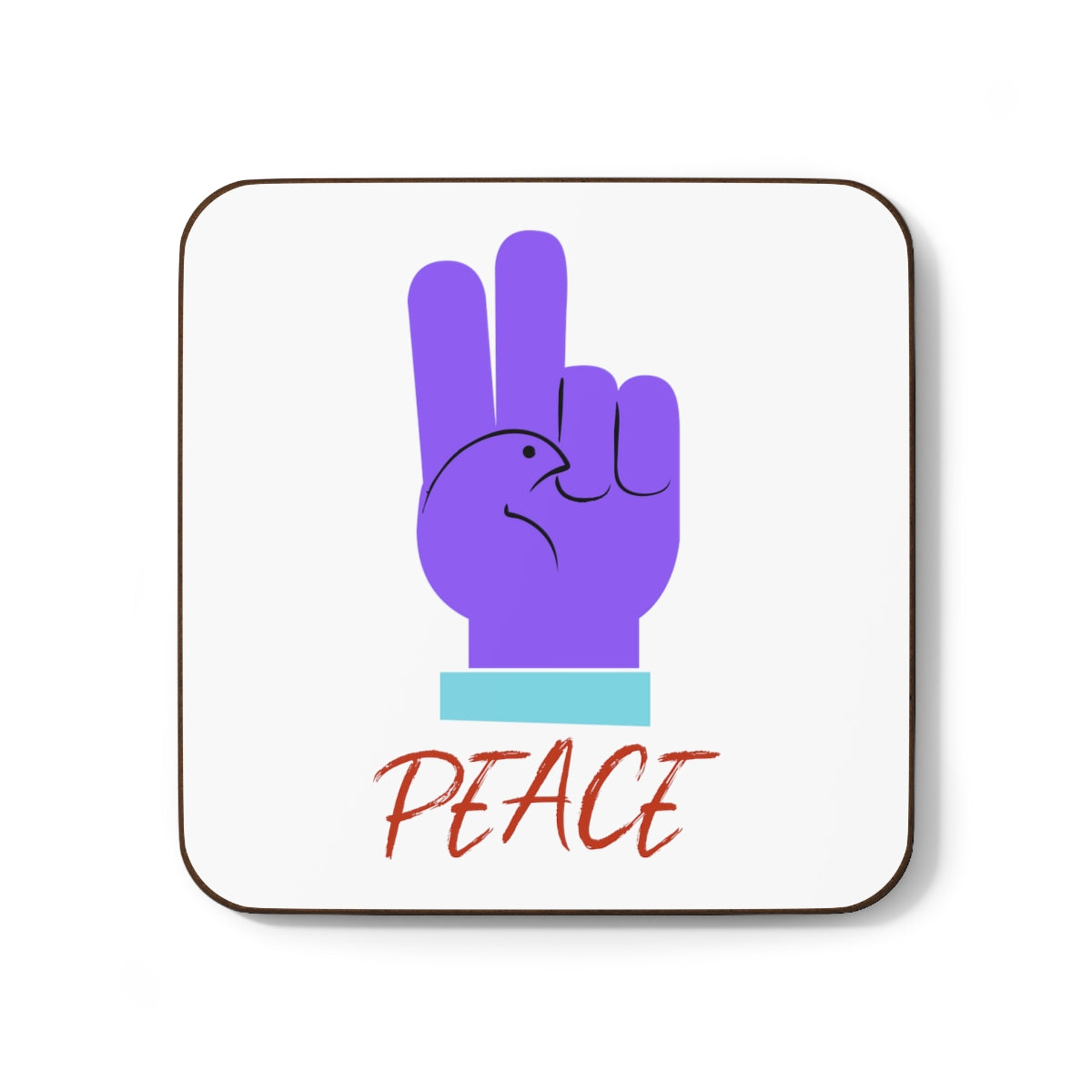 Purple Peace Dove Hardboard Back Coaster