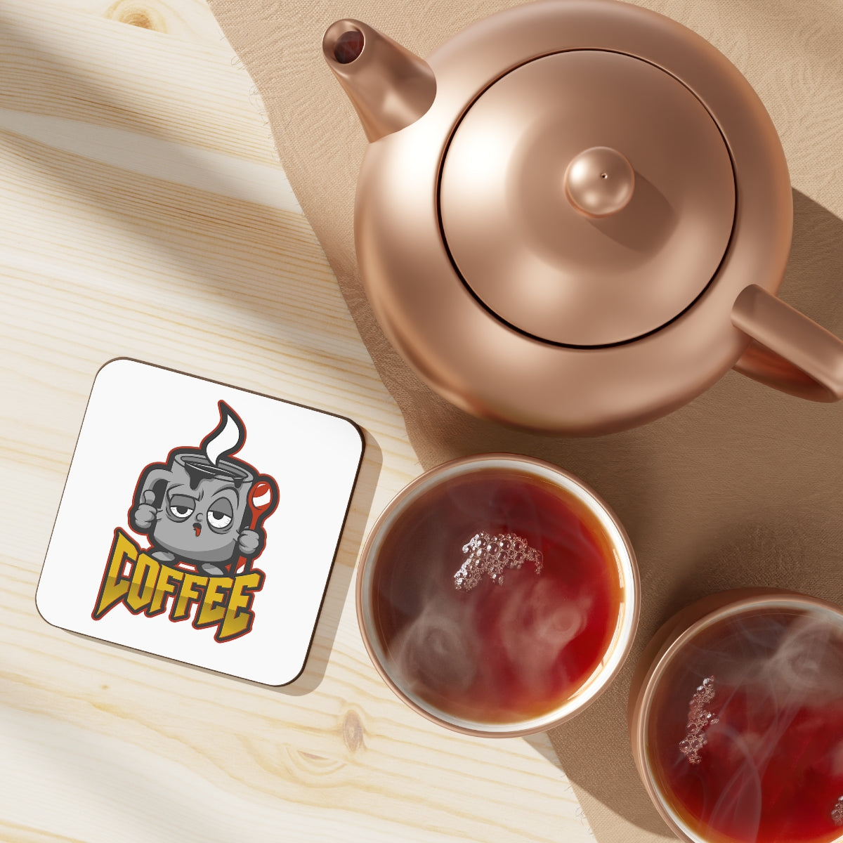 Copy of Black Coffee Addict Hardboard Back Coaster