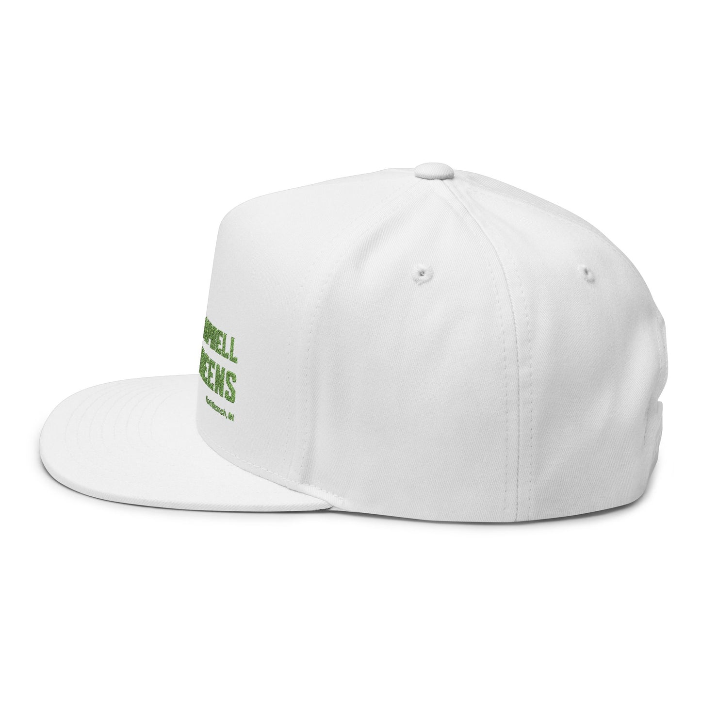 Campbell Microgreens Embroidered Flat Bill Cap — Farm-to-Table Grower Hat