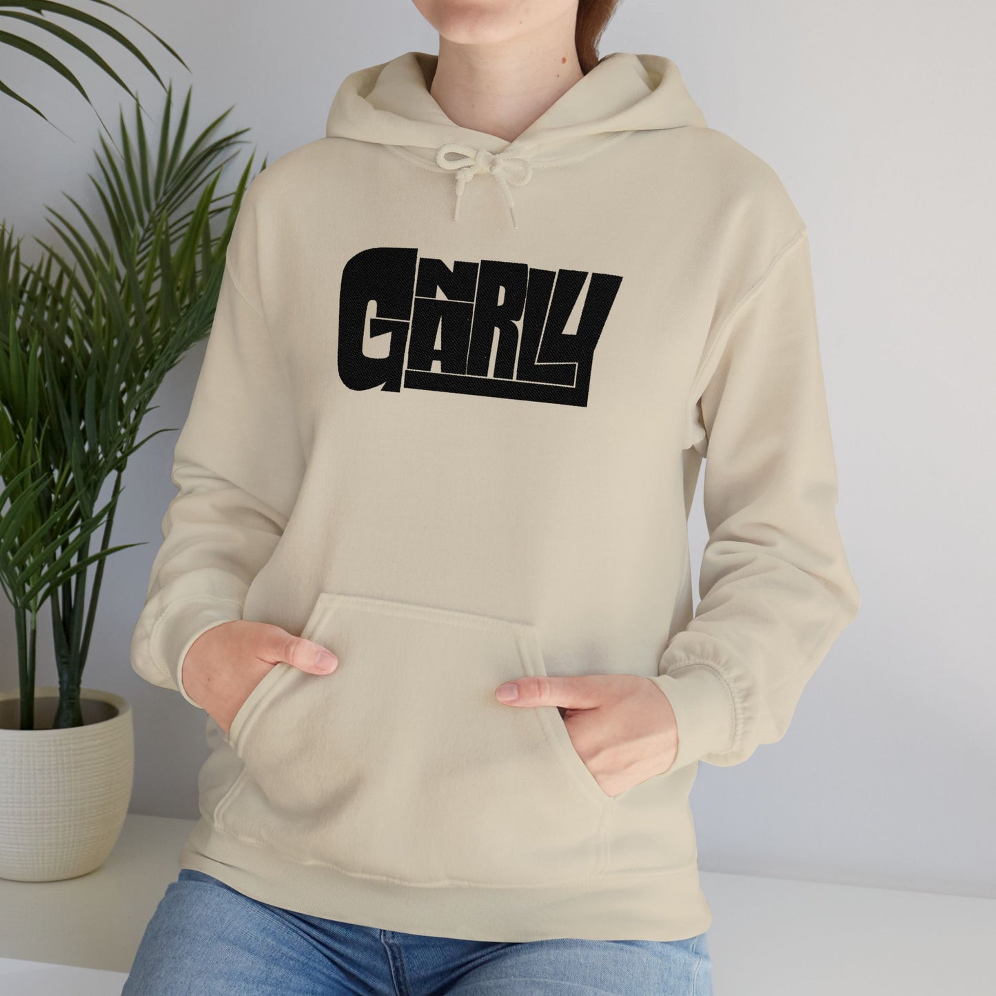 Gnarly Retro Chill Graphic Hoodie — Vintage Texture Logo Pullover