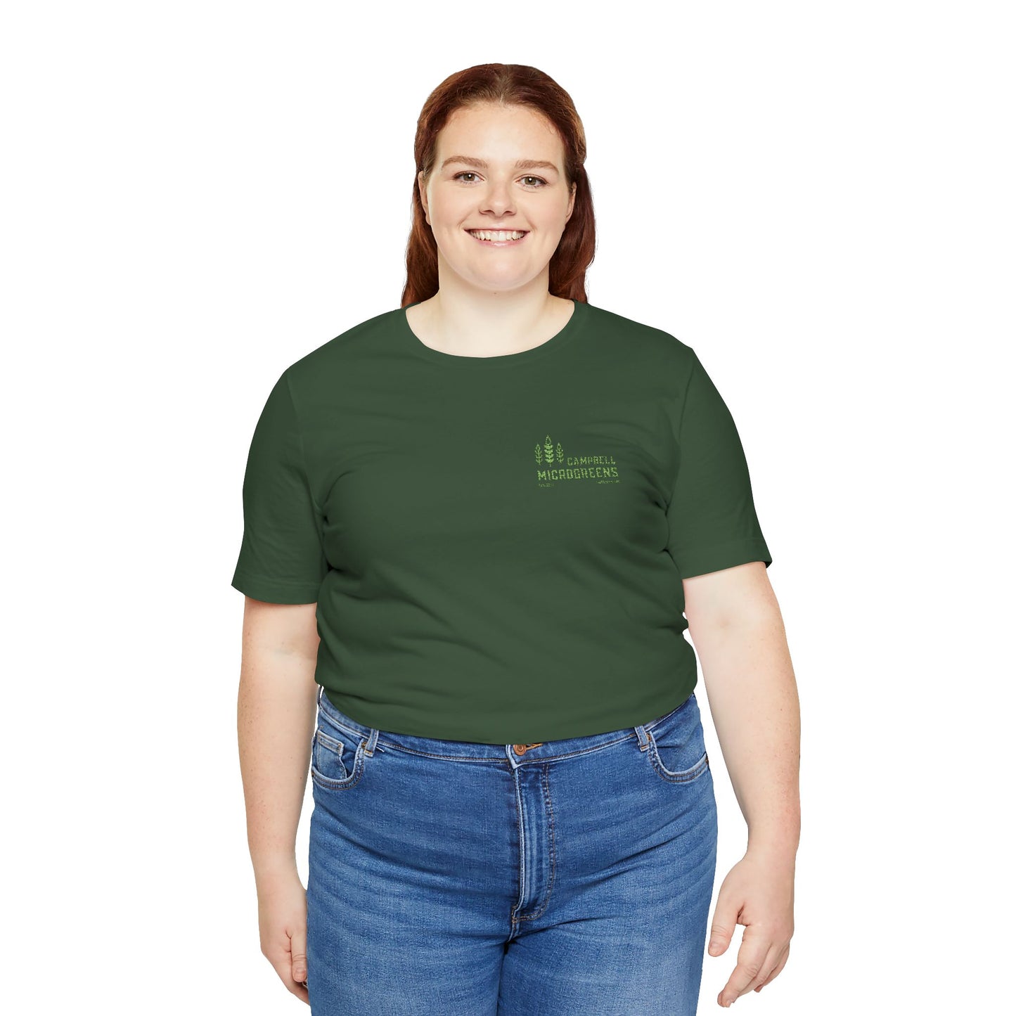 Campbell Microgreens Tee — Forest Tree Graphic "Campbell Microgreens"