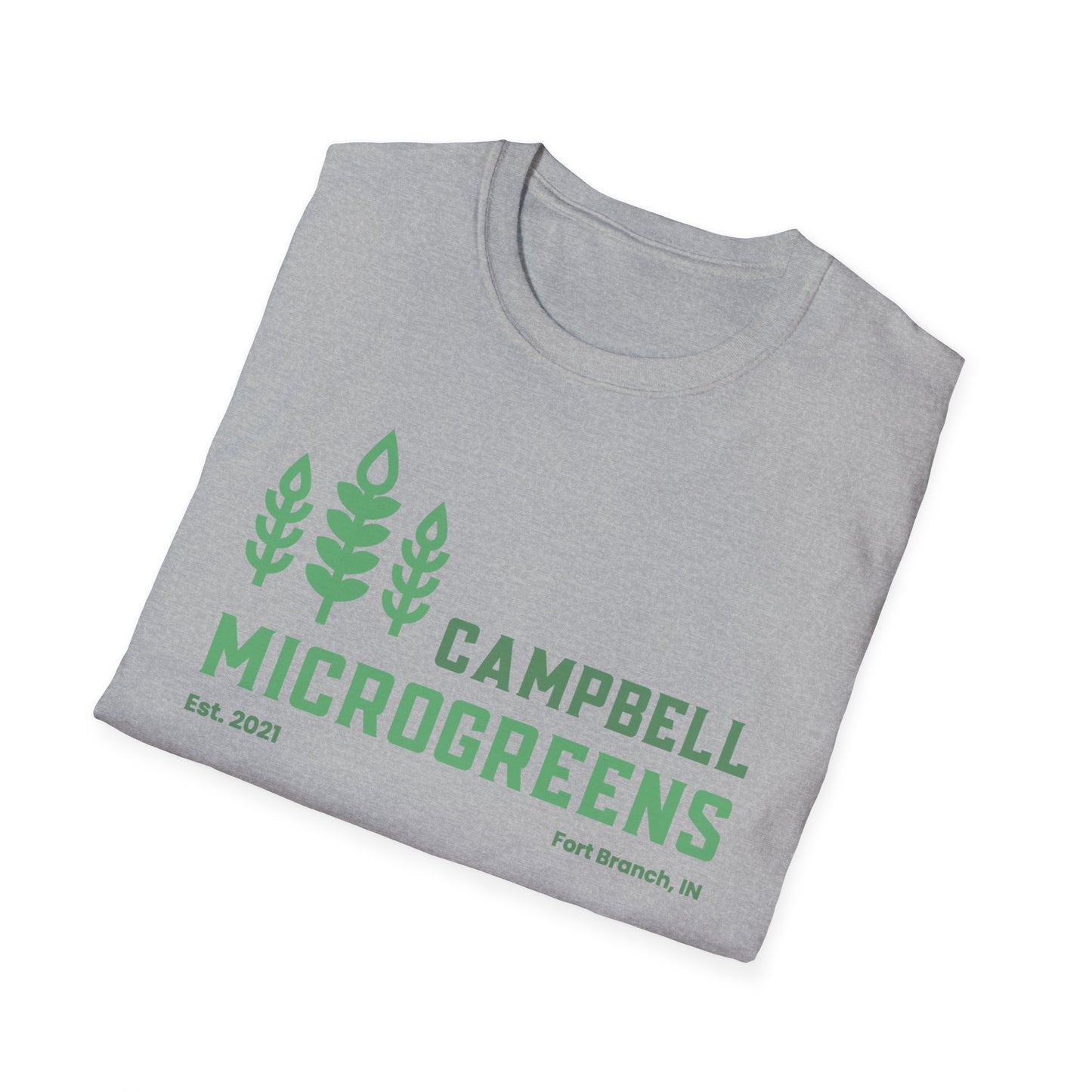Campbell Microgreens Logo T-Shirt — Plant Lover Casual Tee