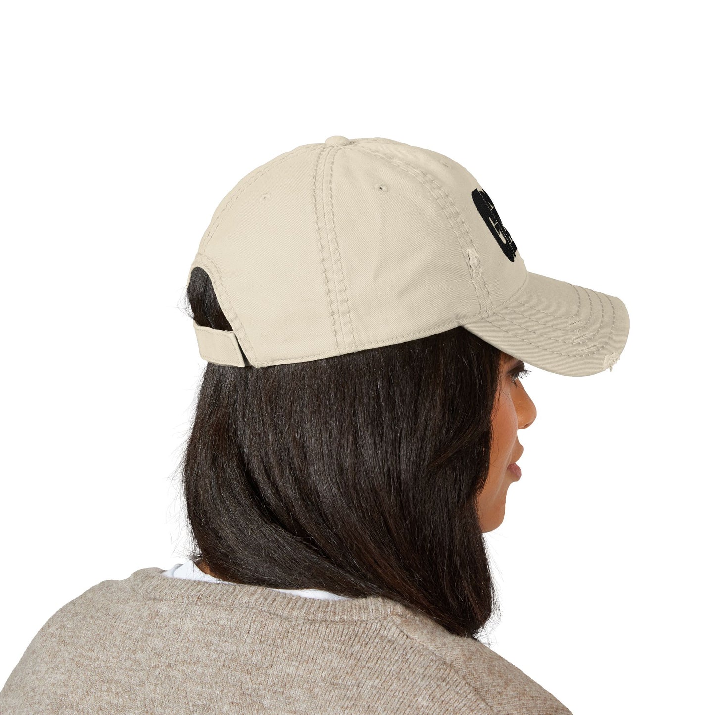 Distressed Embroidered 'Gnarly' Dad Hat — Vintage Surf Skate Cap