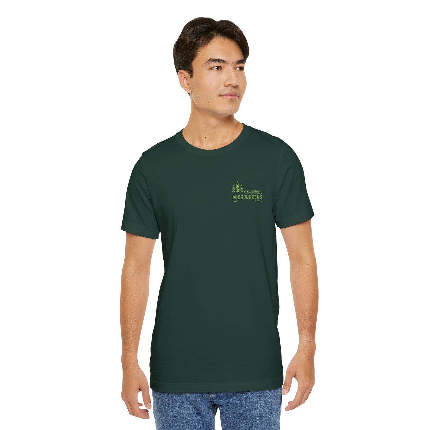 Campbell Microgreens Tee — Forest Tree Graphic "Campbell Microgreens"
