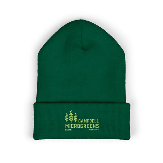 Embroidered 'Campbell Microgreens' Classic Cuffed Beanie