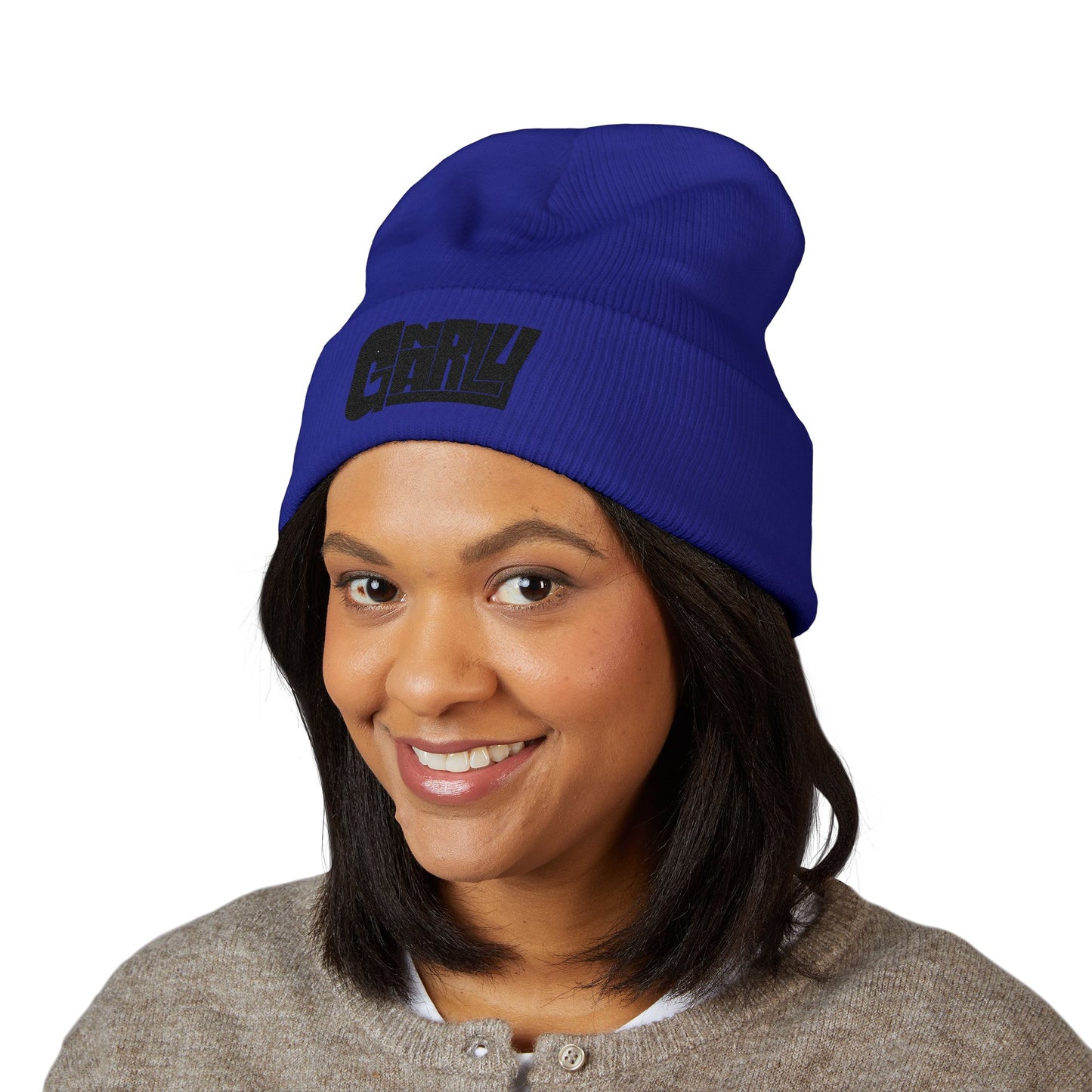 'Gnarly' Embroidered Cuffed Beanie — Retro Skate Streetwear Knit Hat
