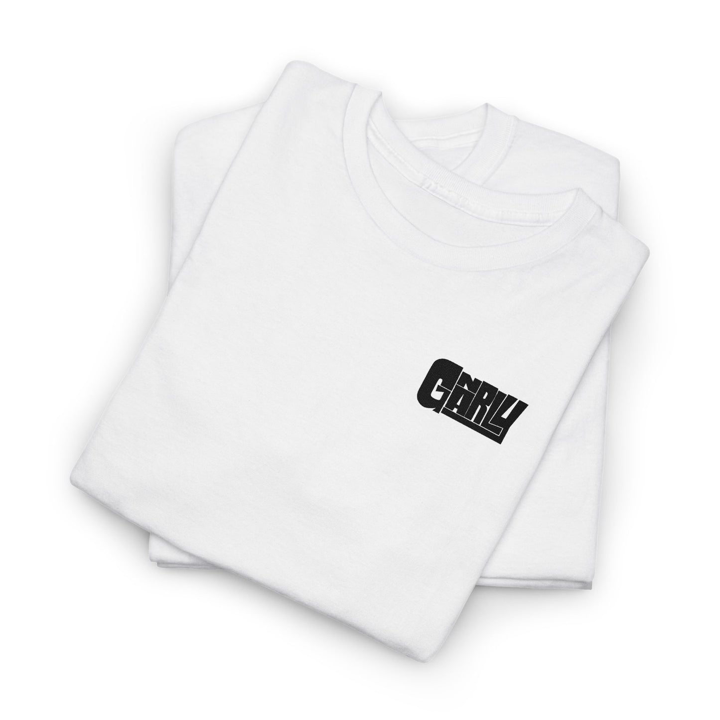 Graphic Tee — 'Gnarly' Grunge Chest Logo T-Shirt