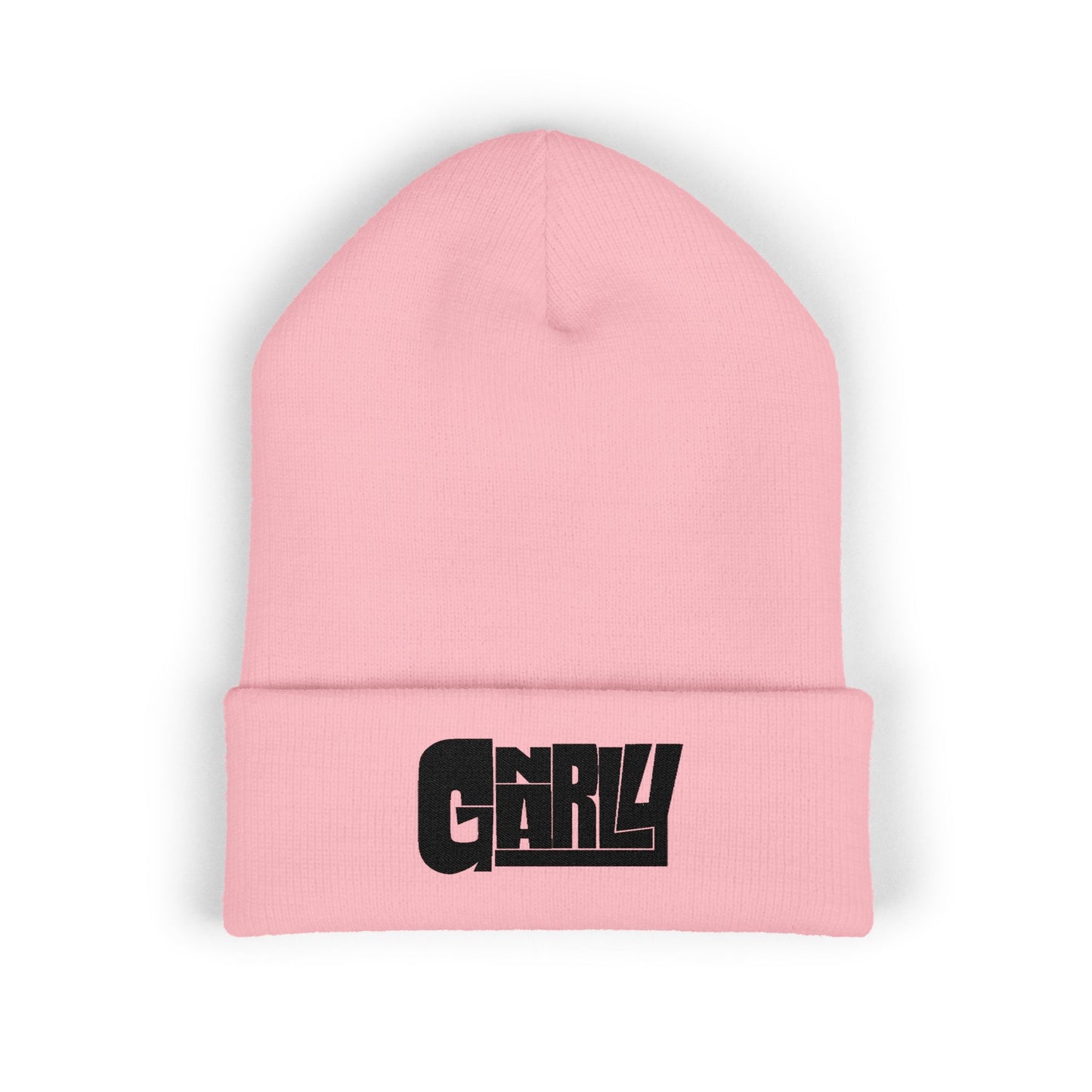 'Gnarly' Embroidered Cuffed Beanie — Retro Skate Streetwear Knit Hat