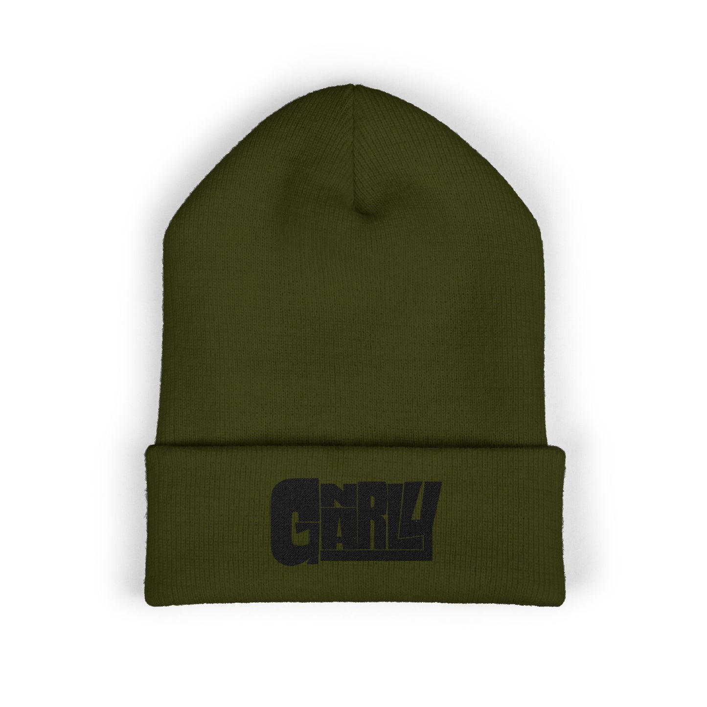 'Gnarly' Embroidered Cuffed Beanie — Retro Skate Streetwear Knit Hat