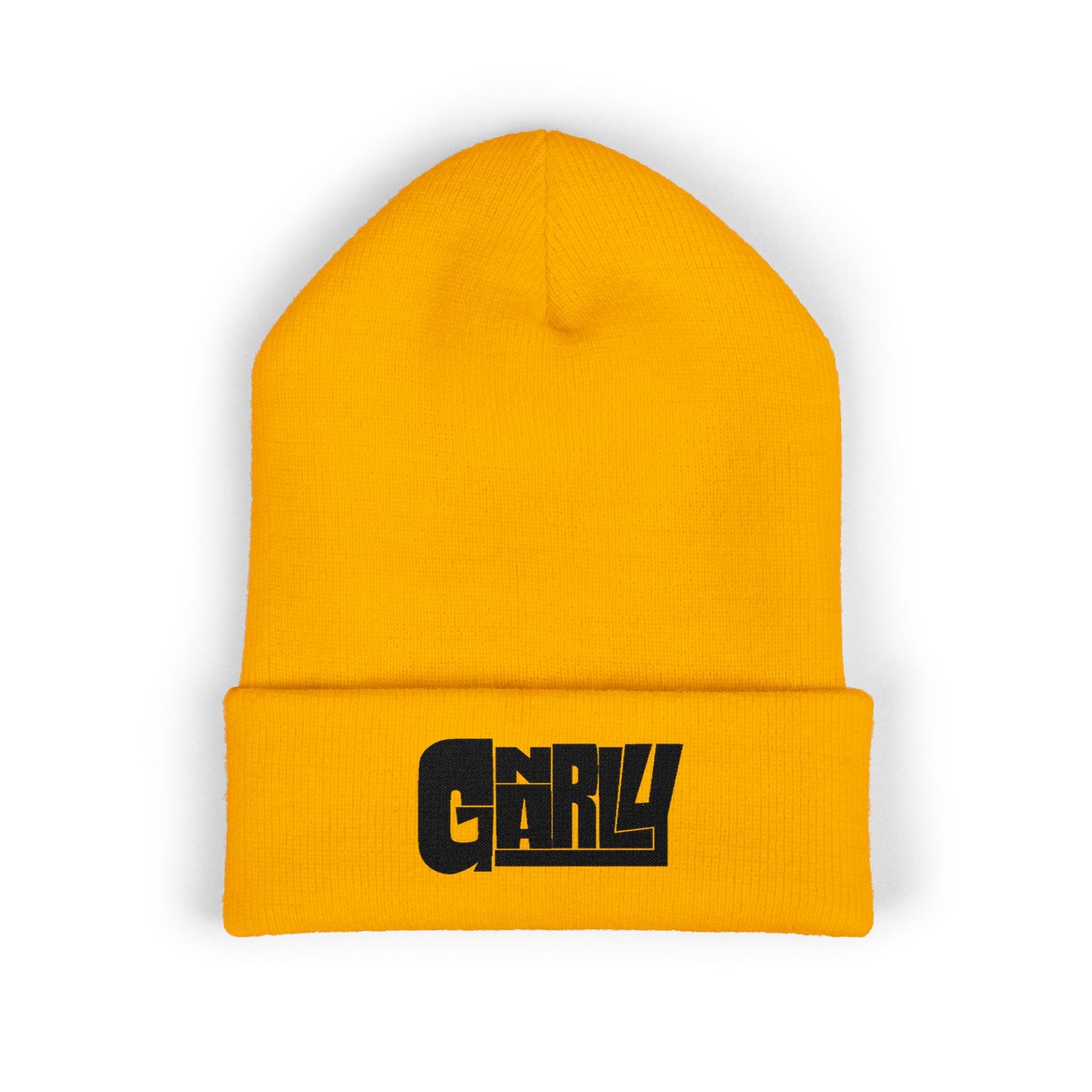 'Gnarly' Embroidered Cuffed Beanie — Retro Skate Streetwear Knit Hat