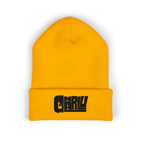 'Gnarly' Embroidered Cuffed Beanie — Retro Skate Streetwear Knit Hat