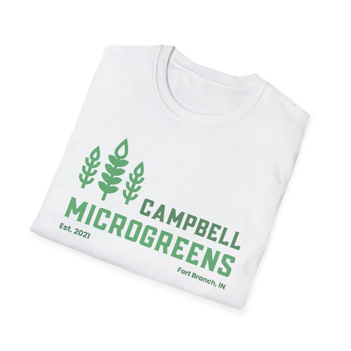 Campbell Microgreens Logo T-Shirt — Plant Lover Casual Tee