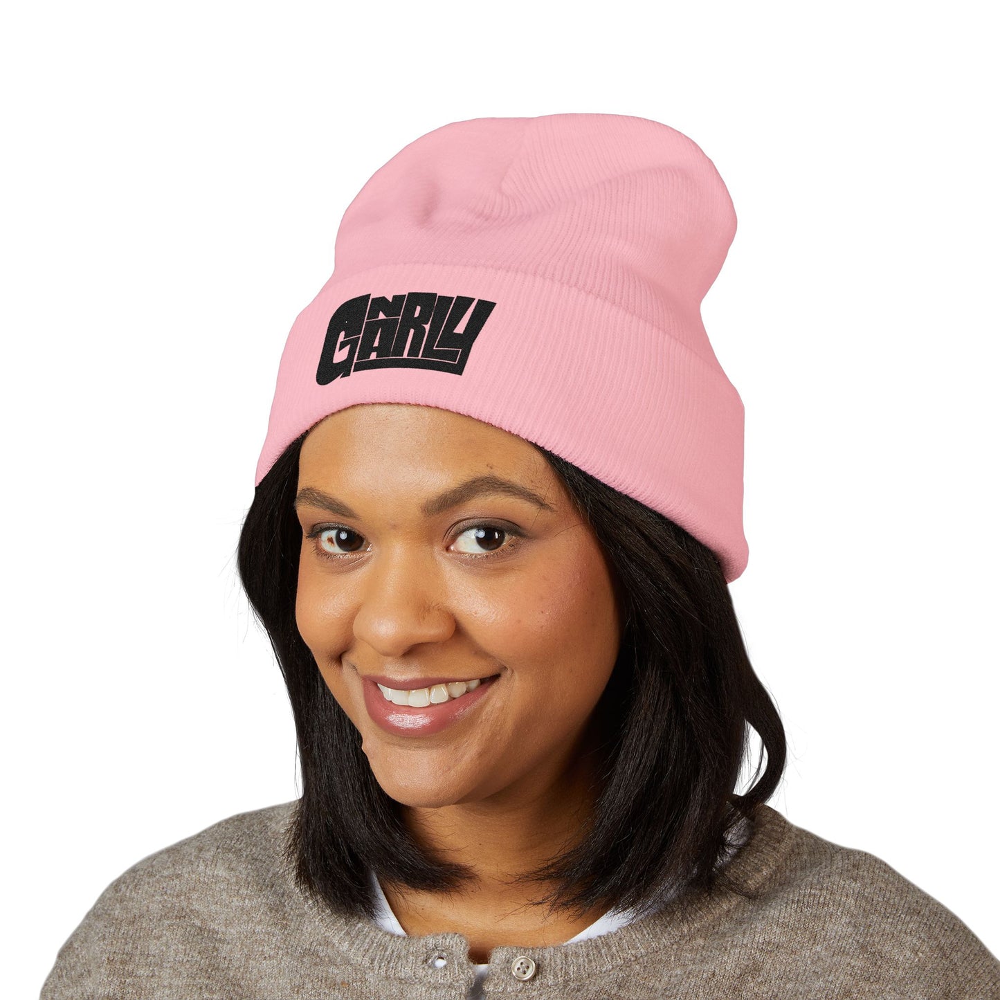 'Gnarly' Embroidered Cuffed Beanie — Retro Skate Streetwear Knit Hat