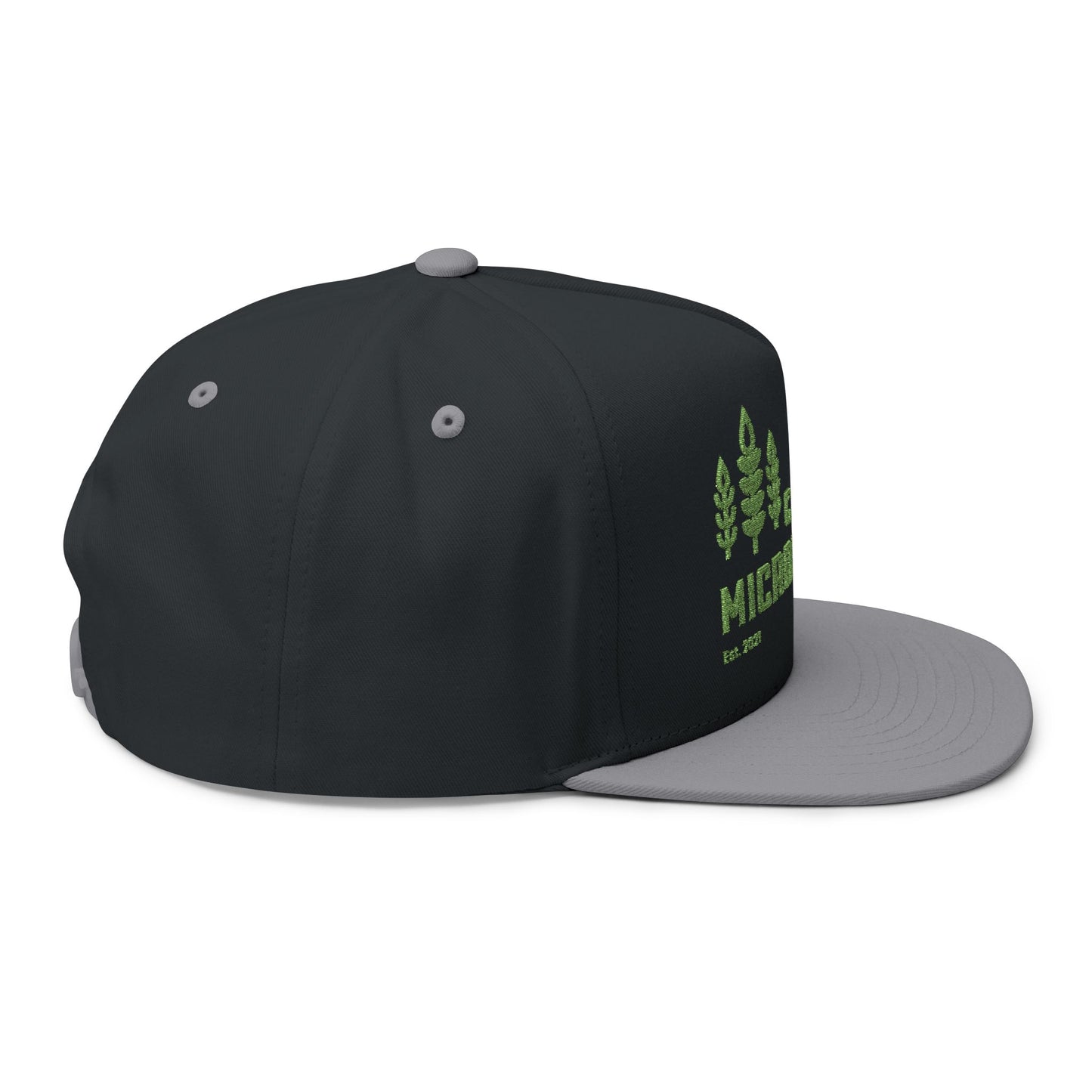 Campbell Microgreens Embroidered Flat Bill Cap — Farm-to-Table Grower Hat