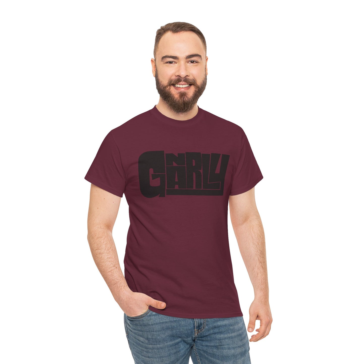 GNARLY Retro Logo Tee - Bold Vintage Graphic T-Shirt