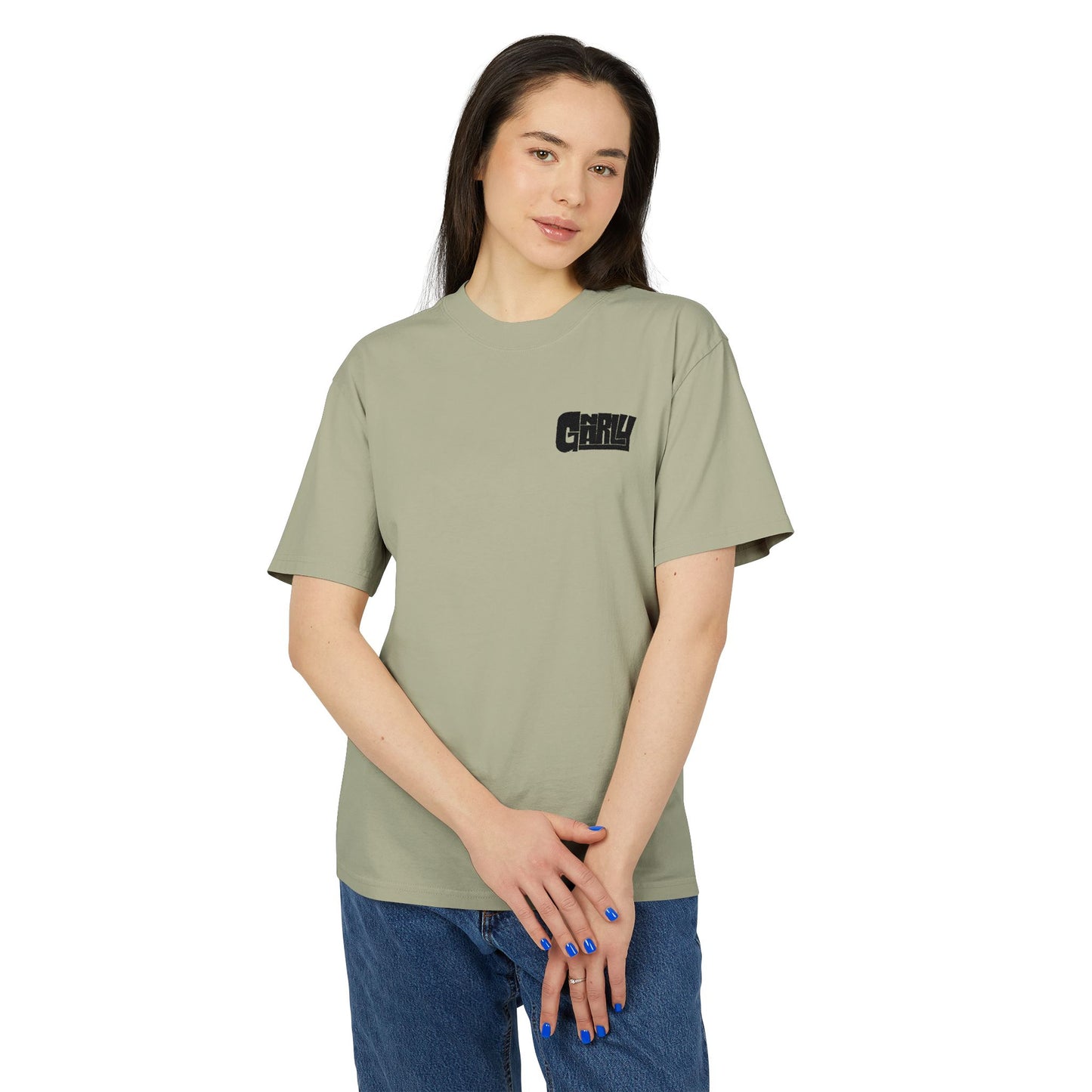 Vintage ‘Gnarly’ Chest Logo Tee — Distressed Graphic Casual Shirt