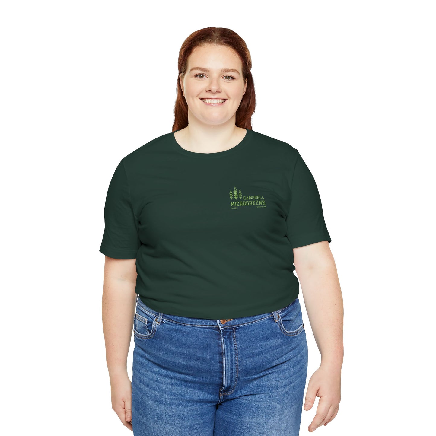 Campbell Microgreens Tee — Forest Tree Graphic "Campbell Microgreens"