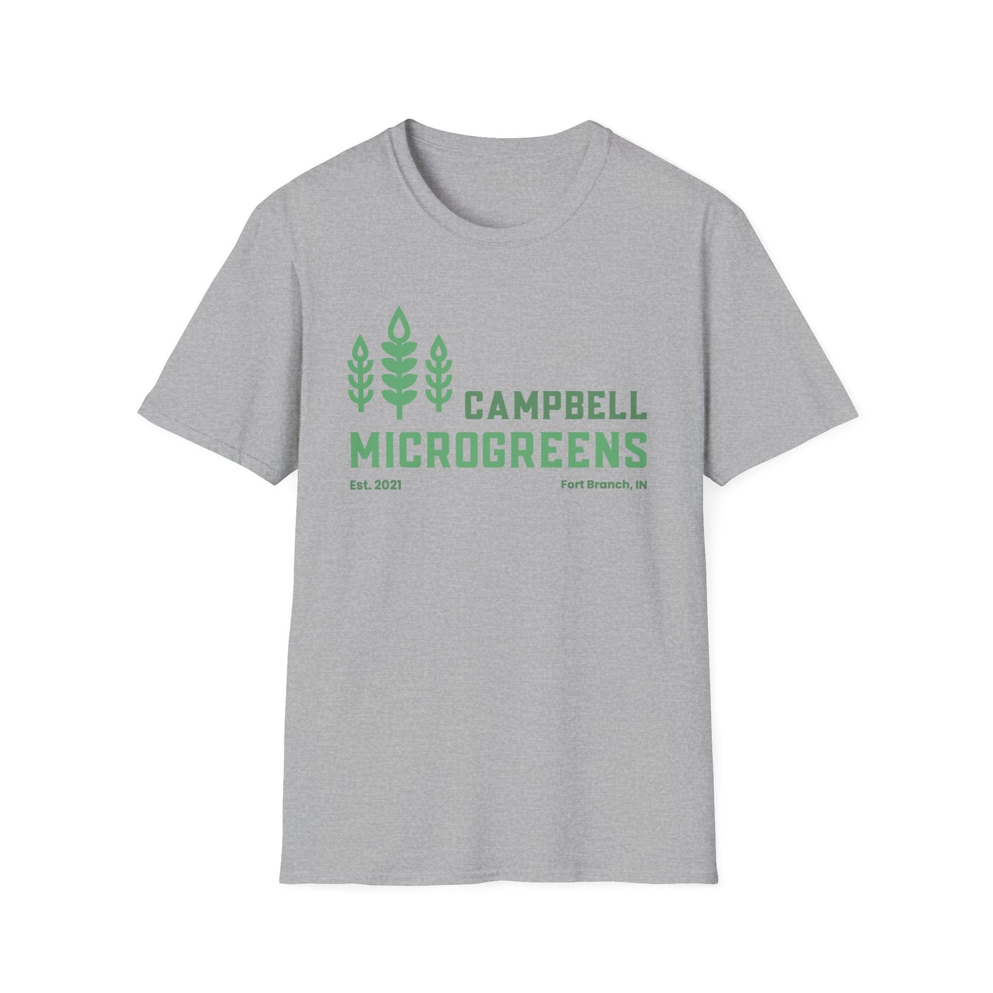 Campbell Microgreens Logo T-Shirt — Plant Lover Casual Tee