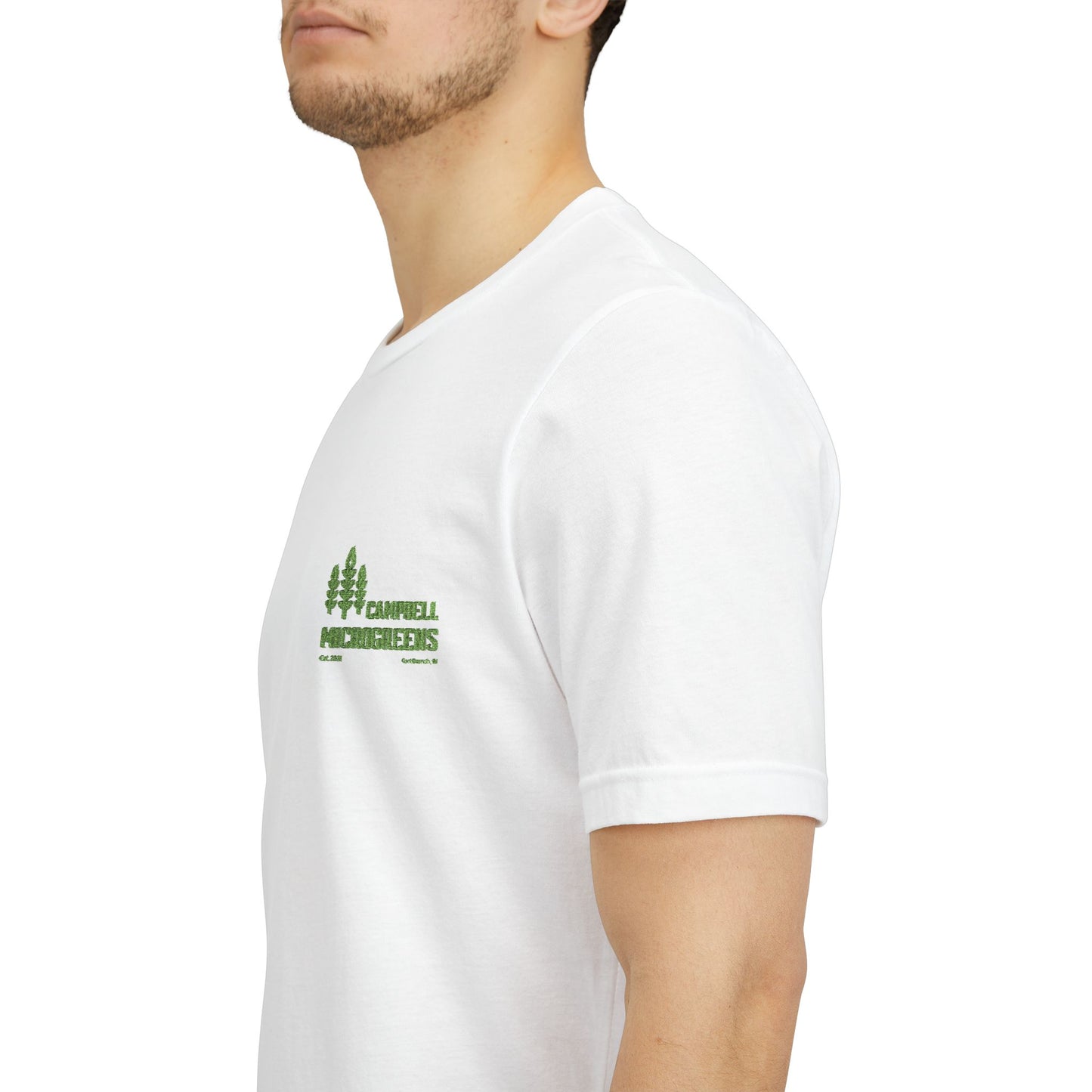 Campbell Microgreens Tee — Forest Tree Graphic "Campbell Microgreens"