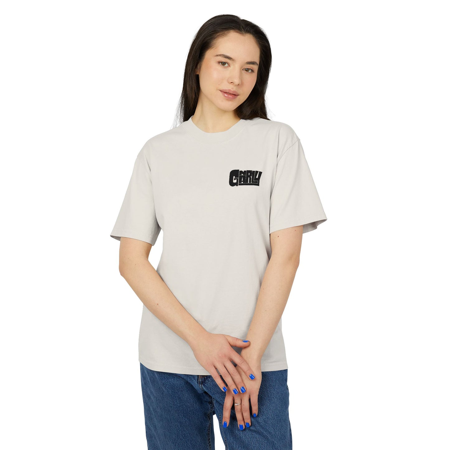 Vintage ‘Gnarly’ Chest Logo Tee — Distressed Graphic Casual Shirt
