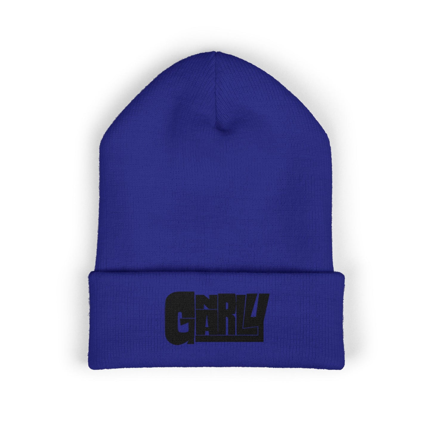 'Gnarly' Embroidered Cuffed Beanie — Retro Skate Streetwear Knit Hat