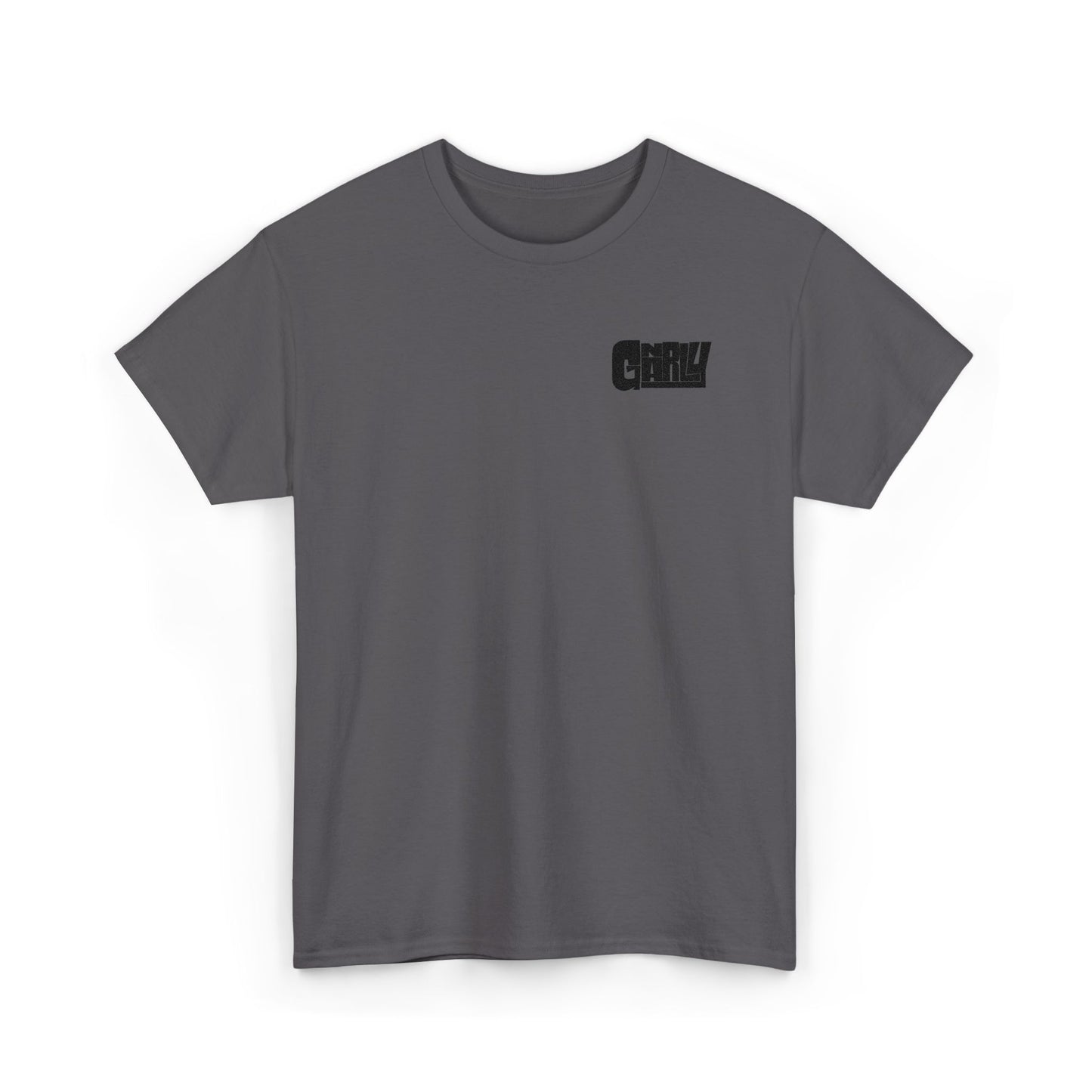 Graphic Tee — 'Gnarly' Grunge Chest Logo T-Shirt