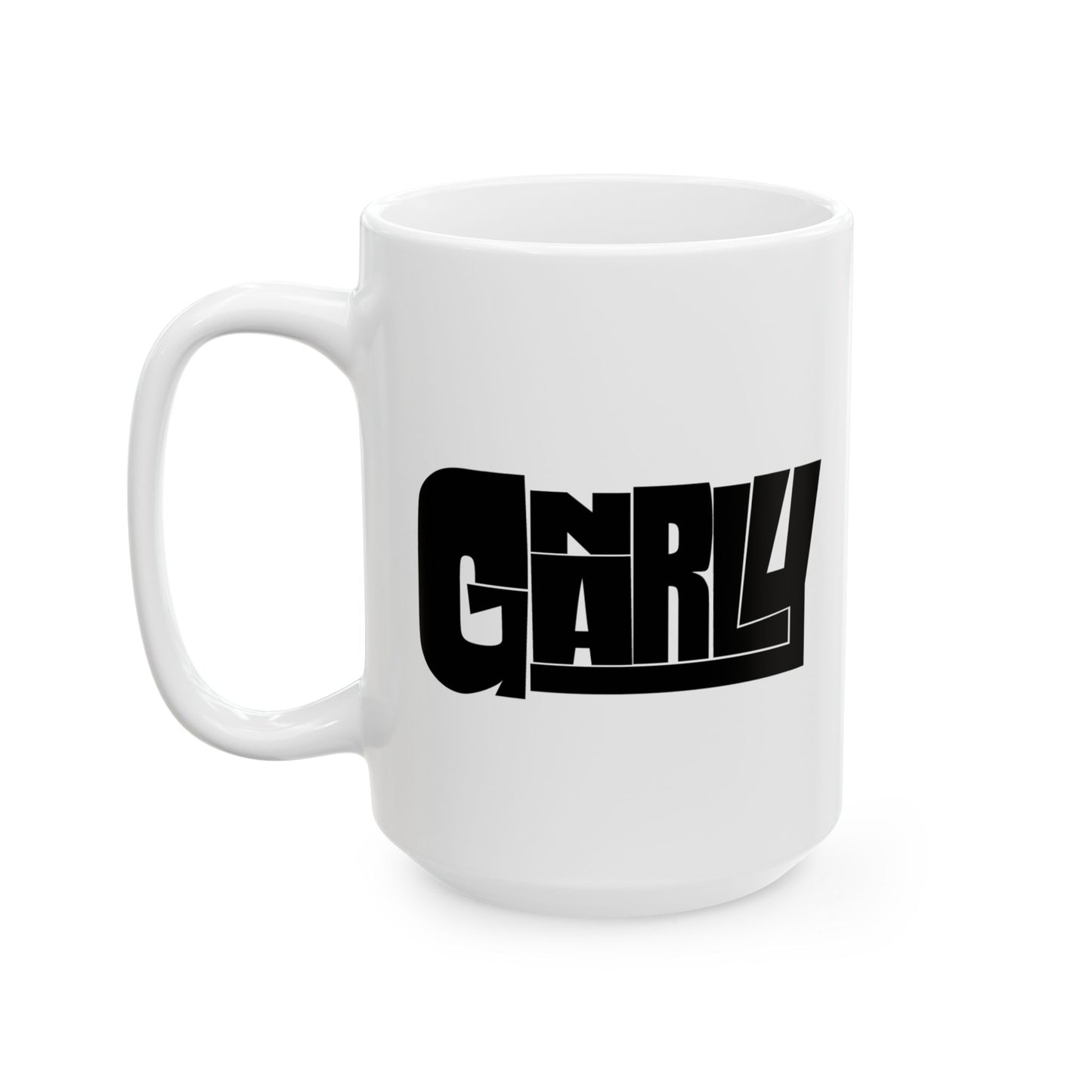 Mug — Bold Black Retro 'GNARLY' Wordmark Design
