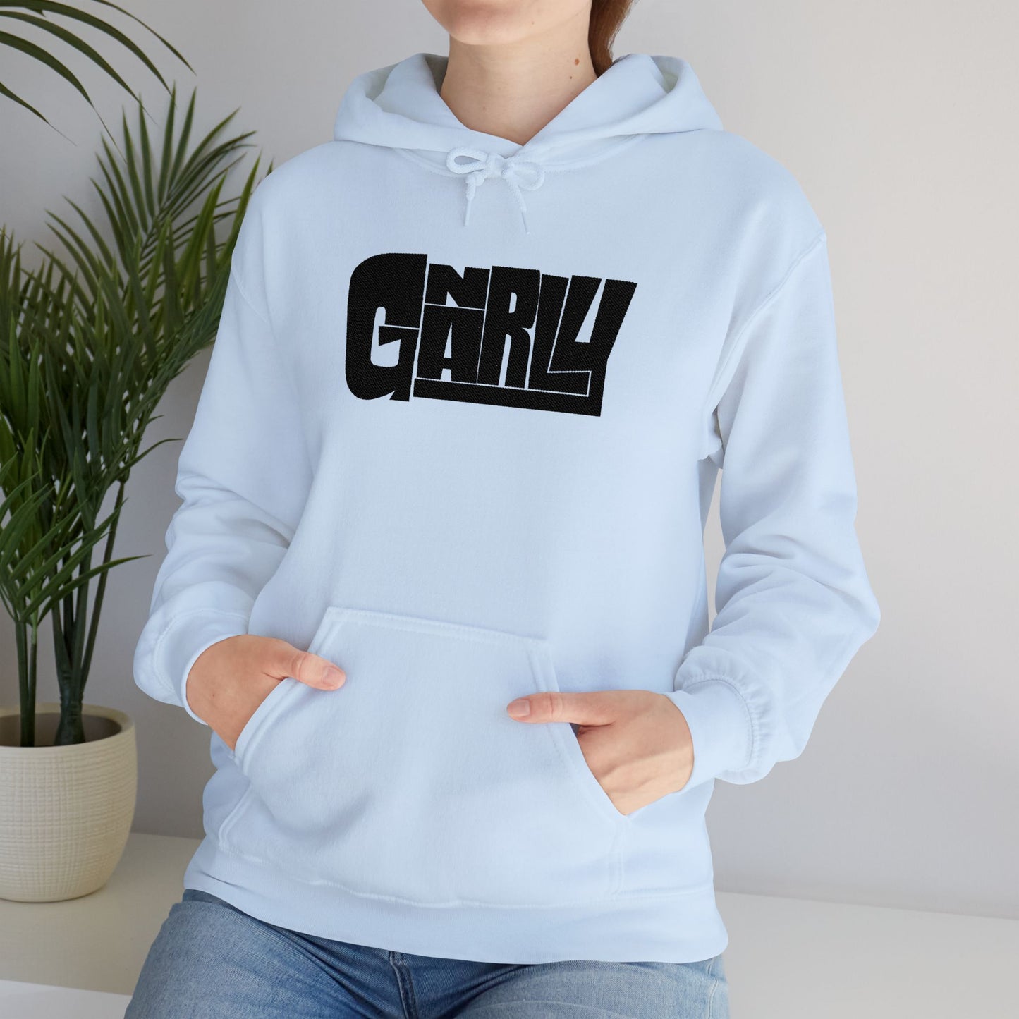 Gnarly Retro Chill Graphic Hoodie — Vintage Texture Logo Pullover