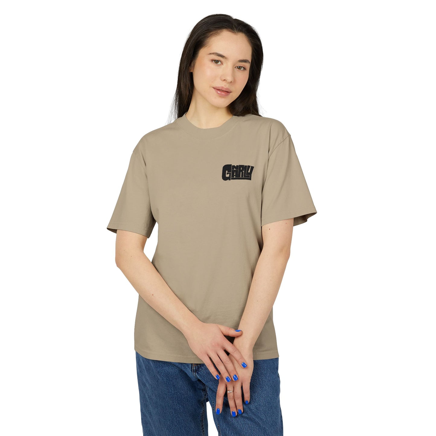 Vintage ‘Gnarly’ Chest Logo Tee — Distressed Graphic Casual Shirt