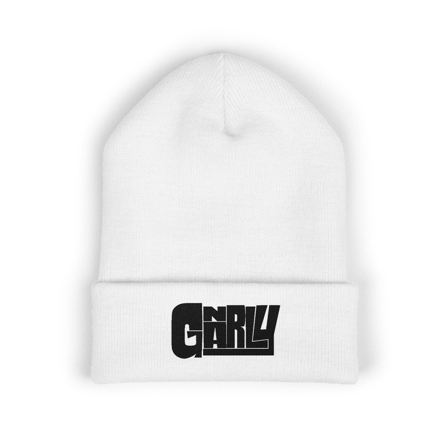 'Gnarly' Embroidered Cuffed Beanie — Retro Skate Streetwear Knit Hat