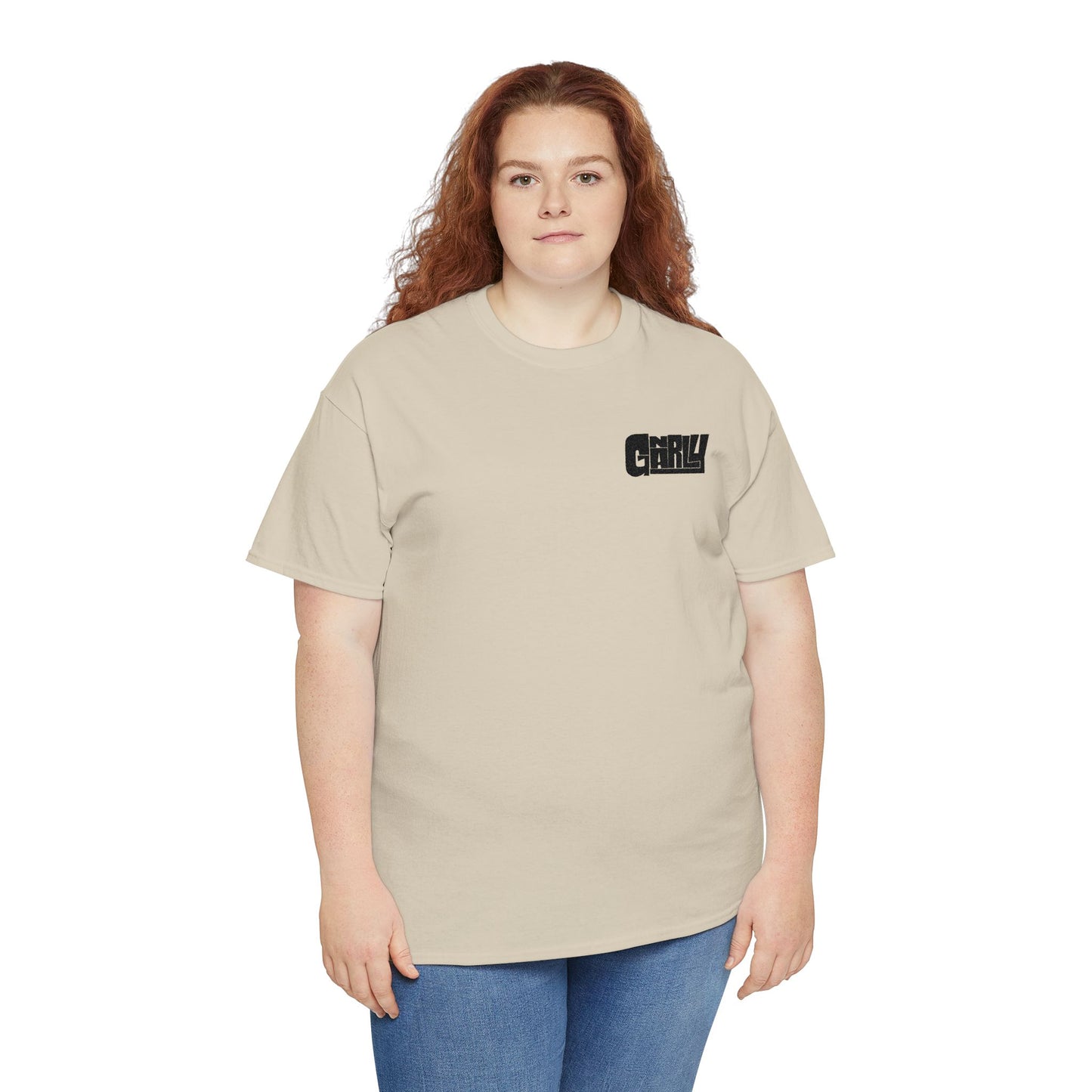Graphic Tee — 'Gnarly' Grunge Chest Logo T-Shirt