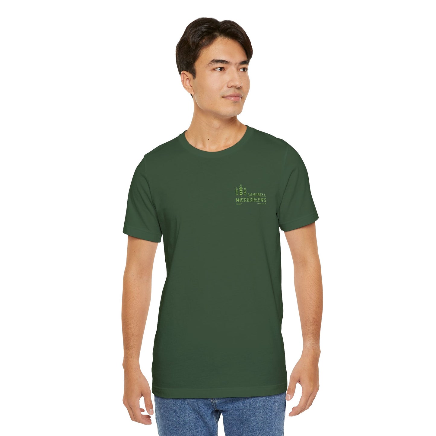 Campbell Microgreens Tee — Forest Tree Graphic "Campbell Microgreens"