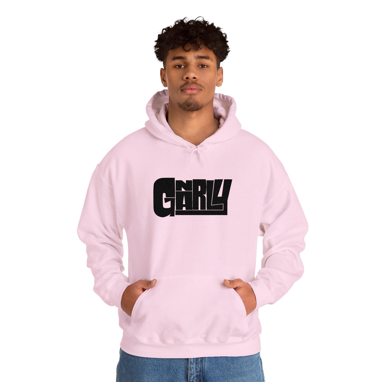 Gnarly Retro Chill Graphic Hoodie — Vintage Texture Logo Pullover