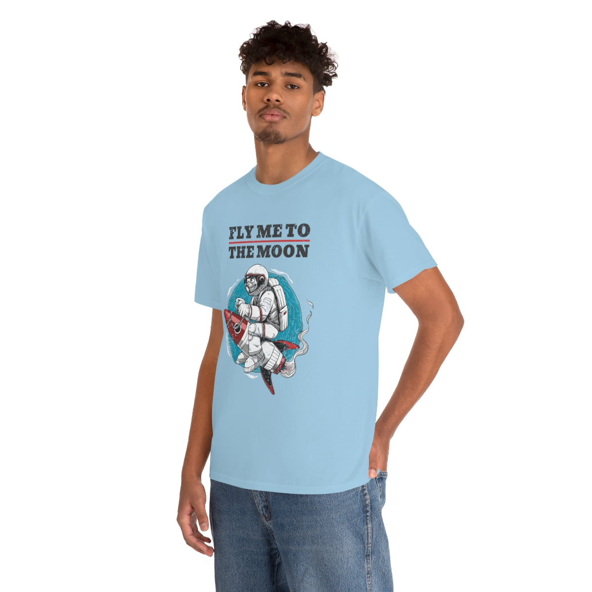 Fly Me to the Moon Astronaut Unisex Heavy Cotton Tee