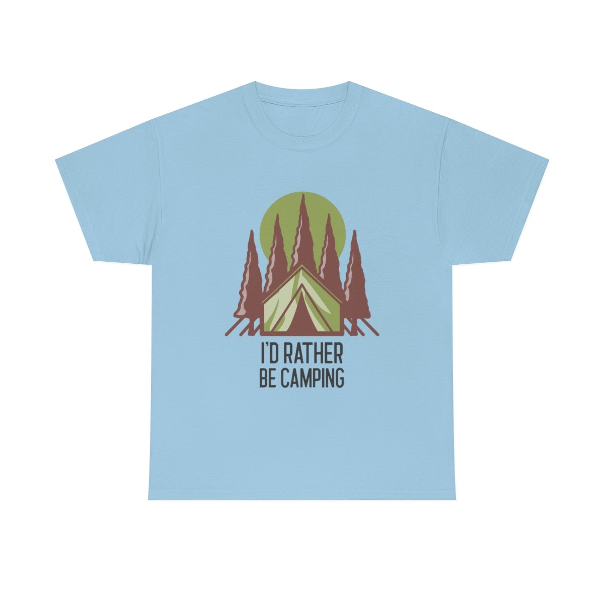I'd Rather Be Camping Unisex Heavy Cotton Tee