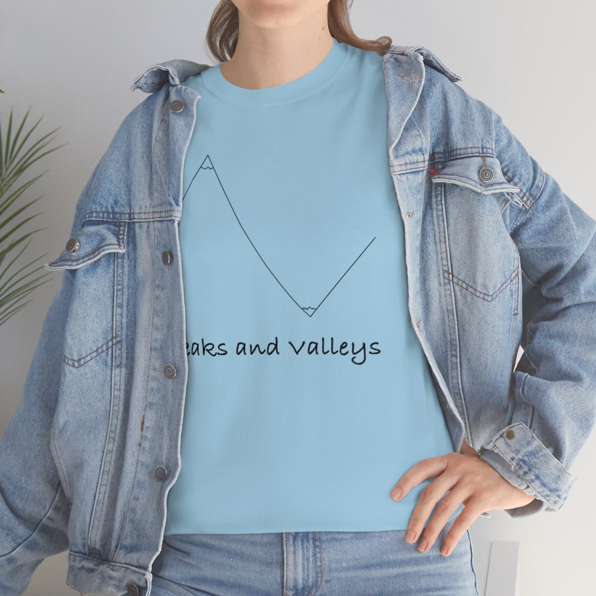 Peaks And Valleys Unisex Heavy Cotton Tee