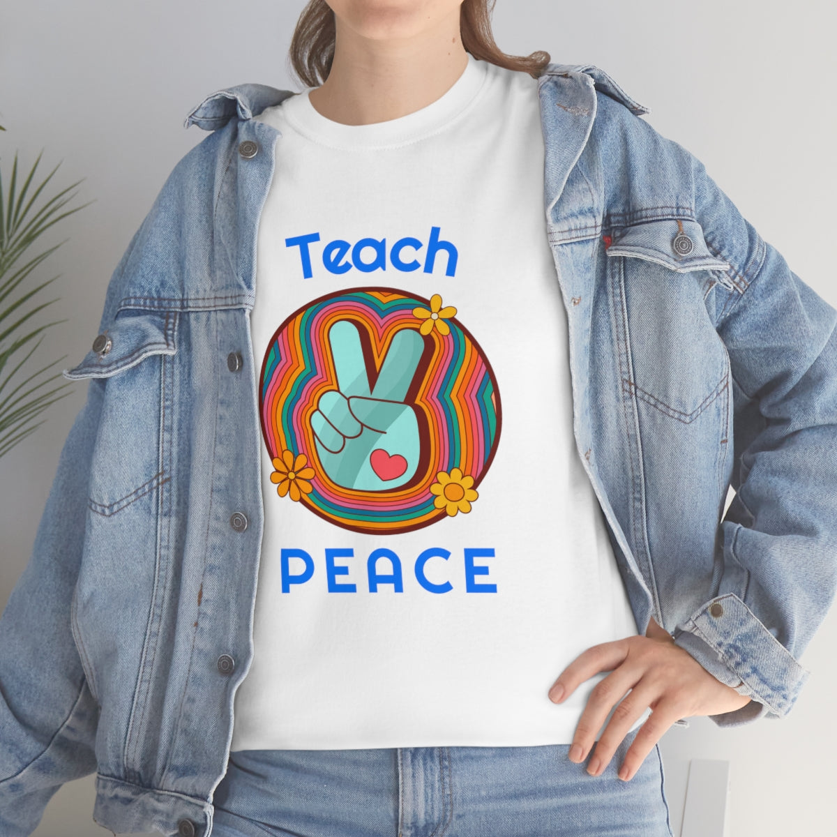Teach Peace Unisex Heavy Cotton Tee