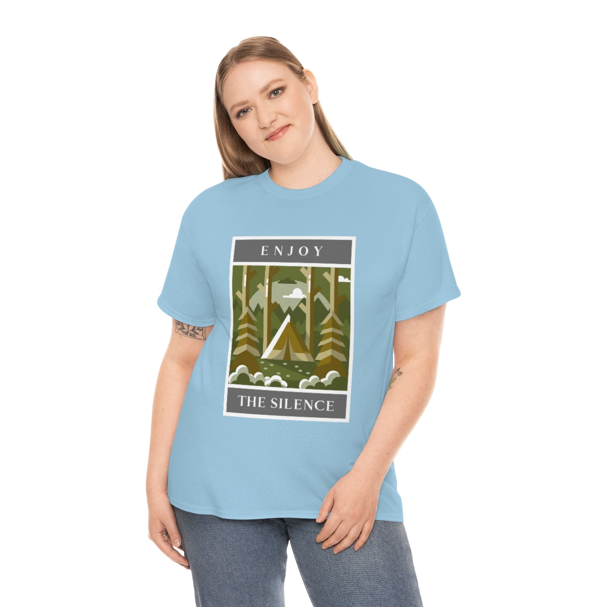 Enjoy the Silence Camping Unisex Heavy Cotton Tee