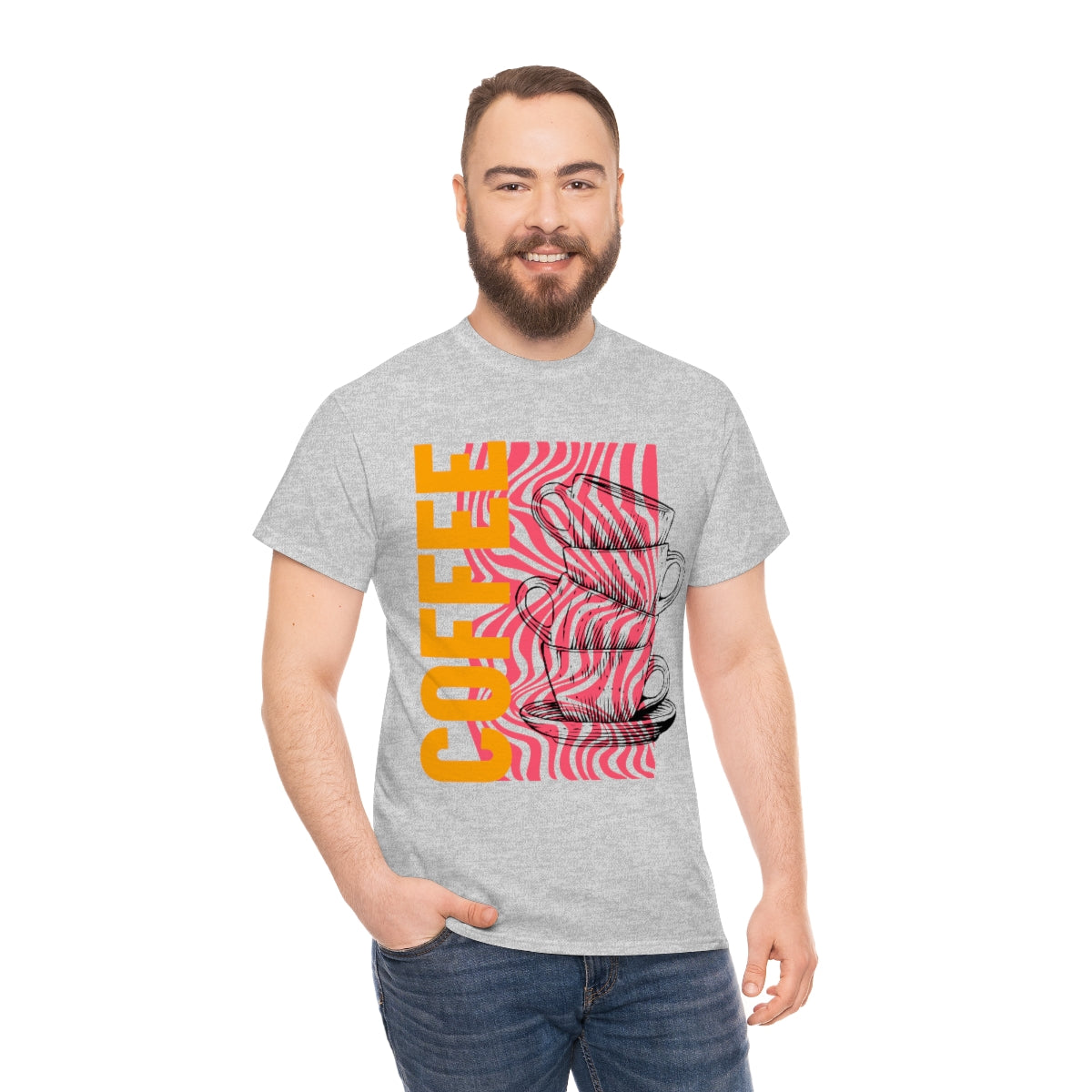 Trippy Coffee Unisex Heavy Cotton Tee