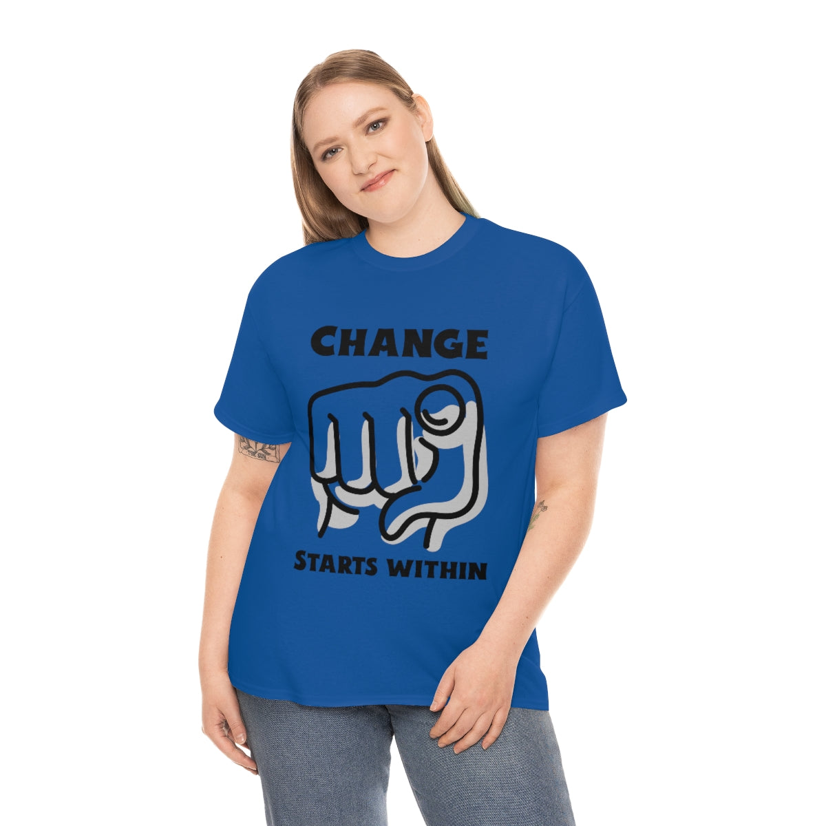 Change Starts Within Fist Unisex Heavy Cotton Tee