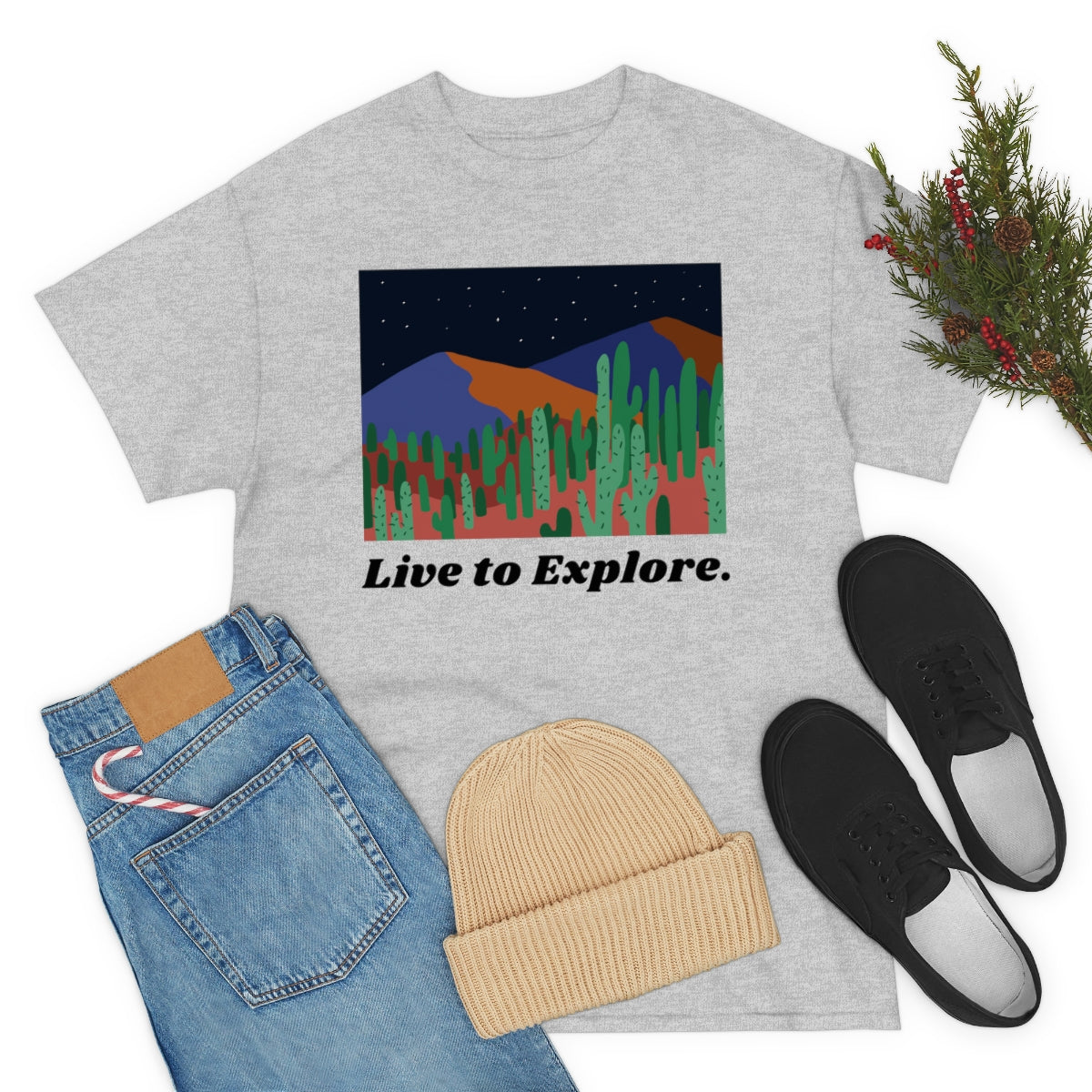 Live to Explore Unisex Heavy Cotton Tee