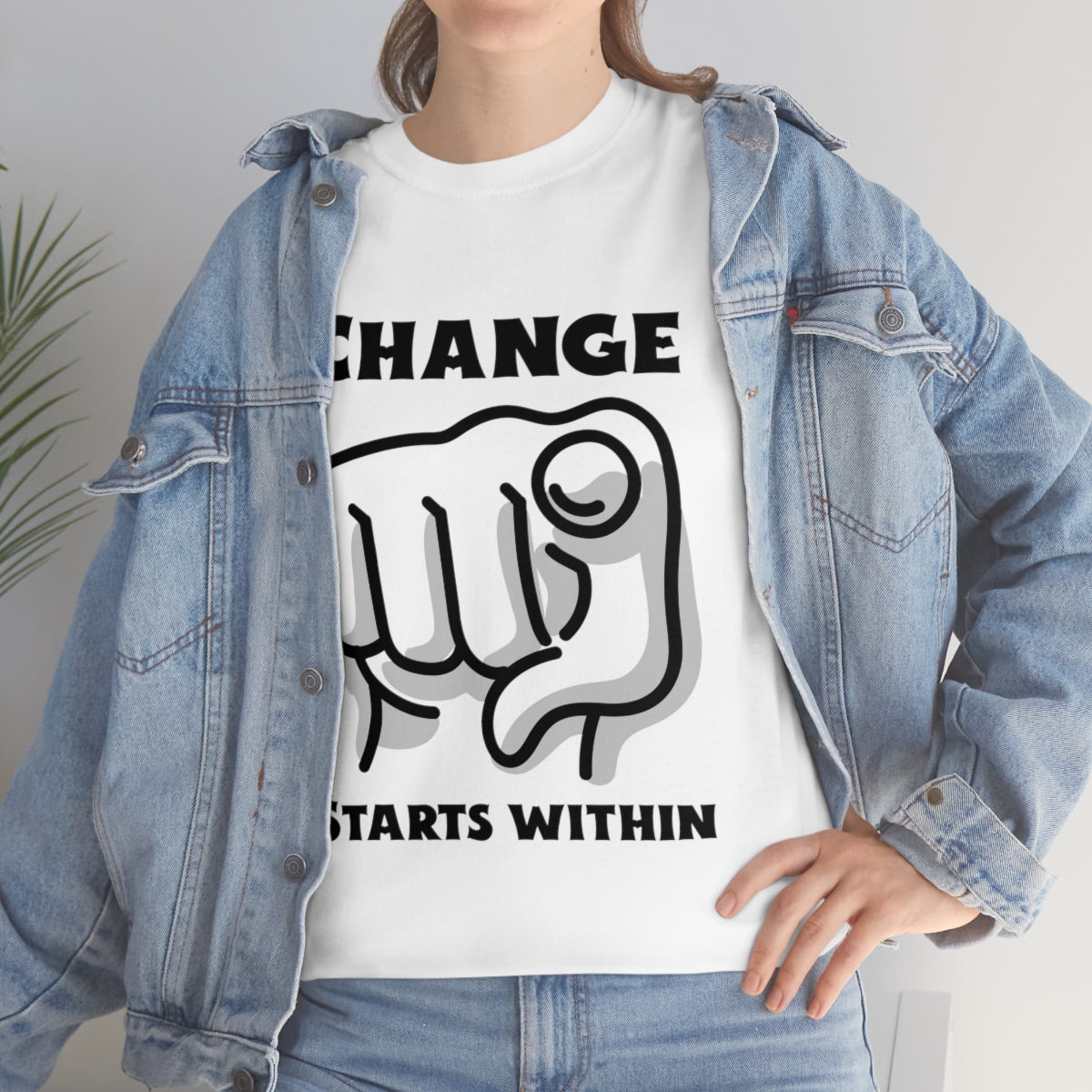 Change Starts Within Fist Unisex Heavy Cotton Tee