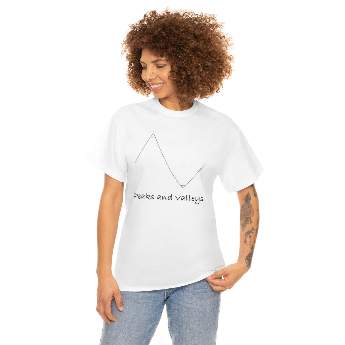 Peaks And Valleys Unisex Heavy Cotton Tee