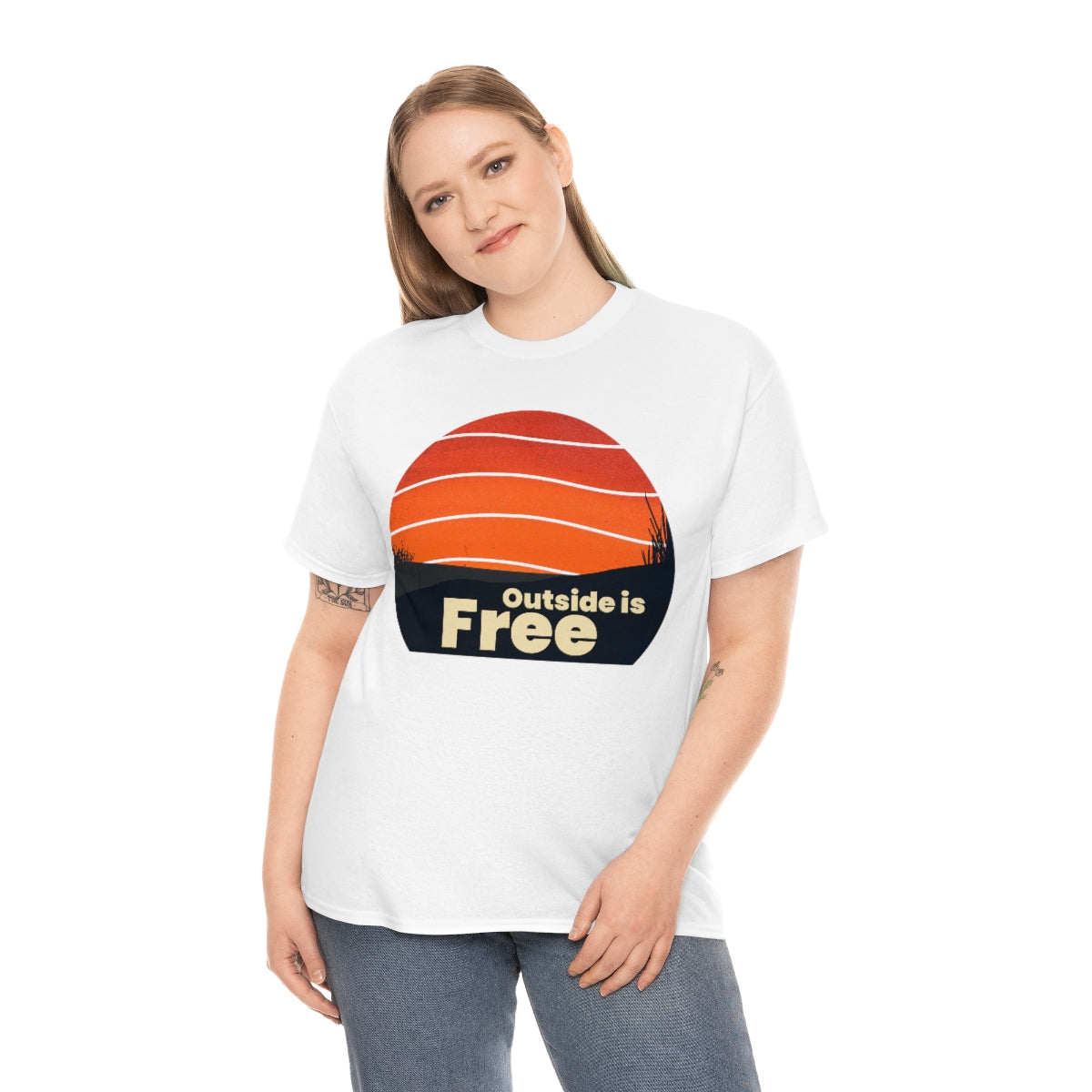 Outside is Free Unisex Heavy Cotton Tee