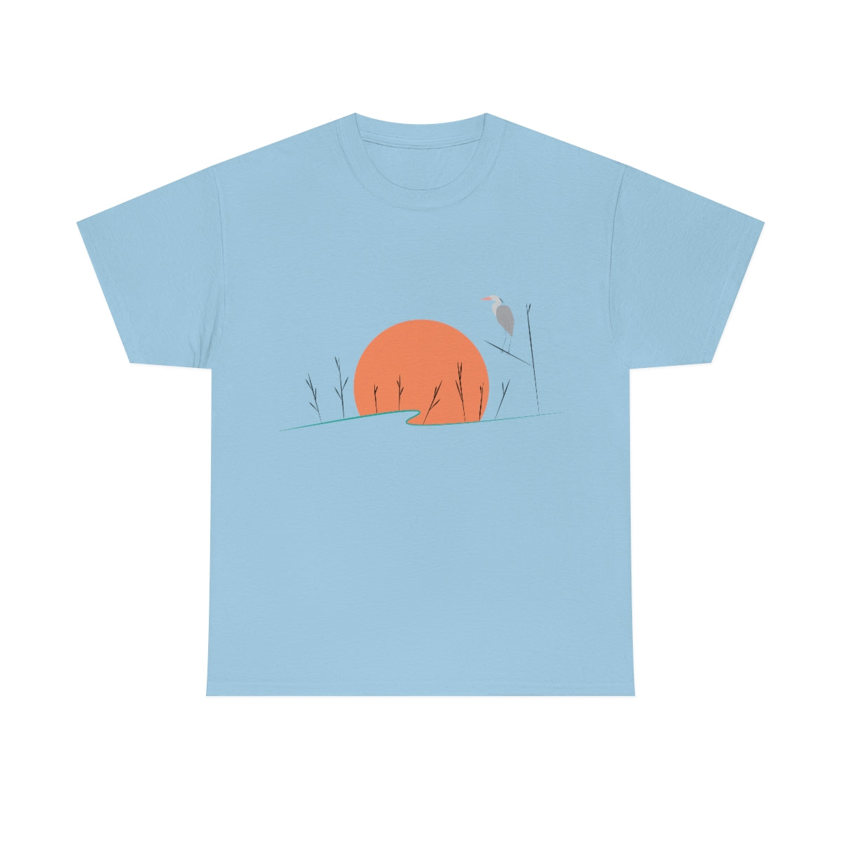 Tranquil Crane Unisex Heavy Cotton Tee