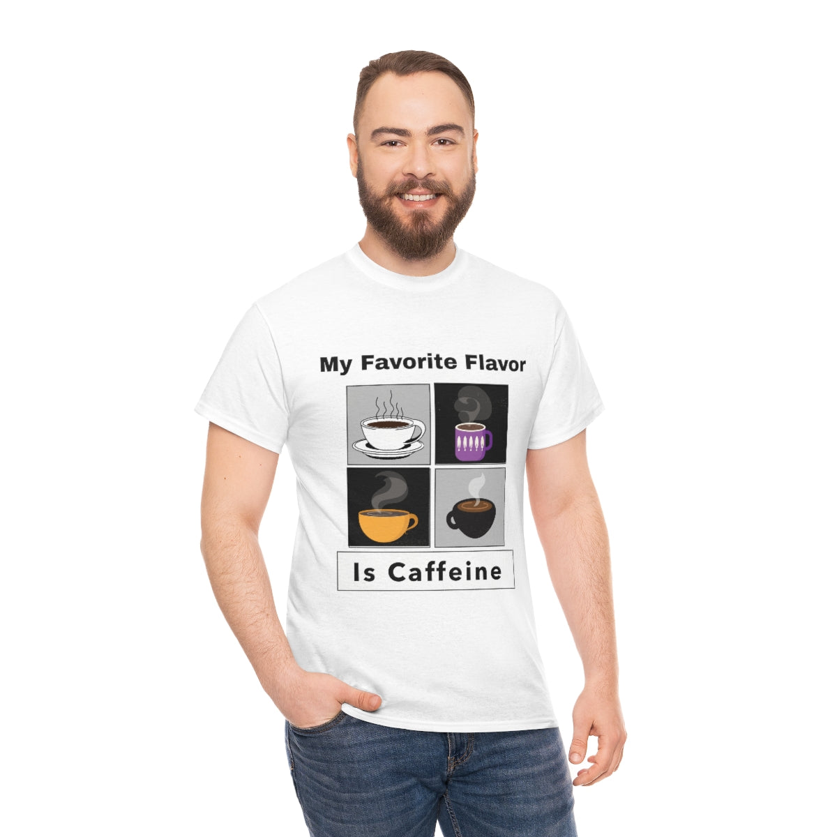 Caffeine Coffee Mugs Unisex Heavy Cotton Tee