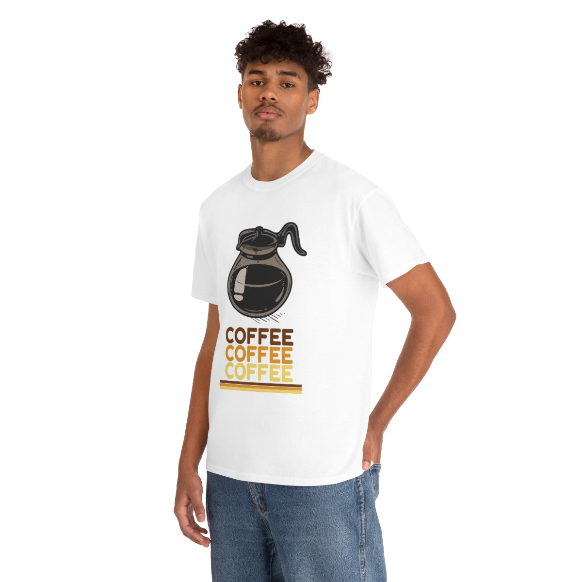 Coffee Coffee Coffee Unisex Heavy Cotton Tee