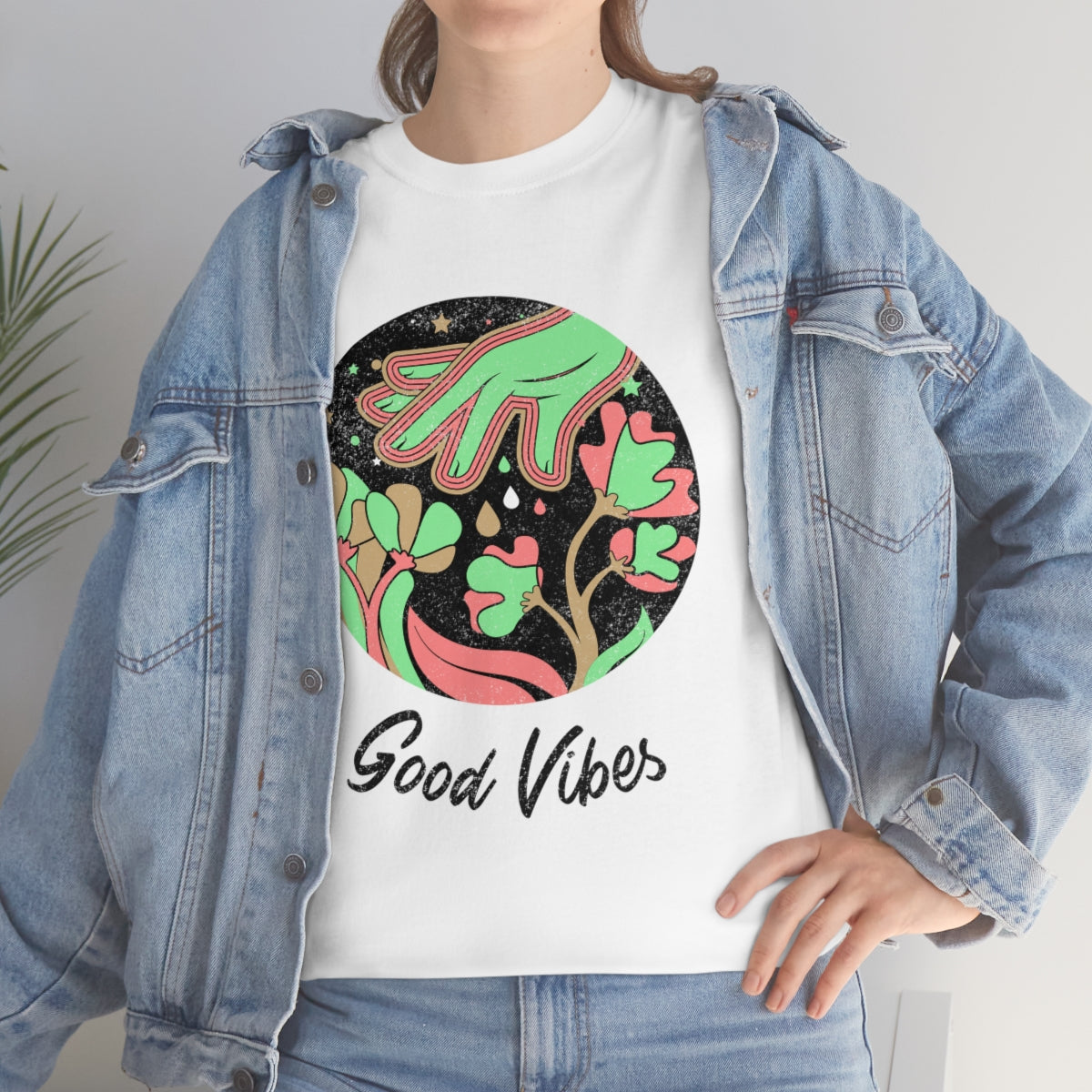 Good Vibes Trippy Unisex Heavy Cotton Tee