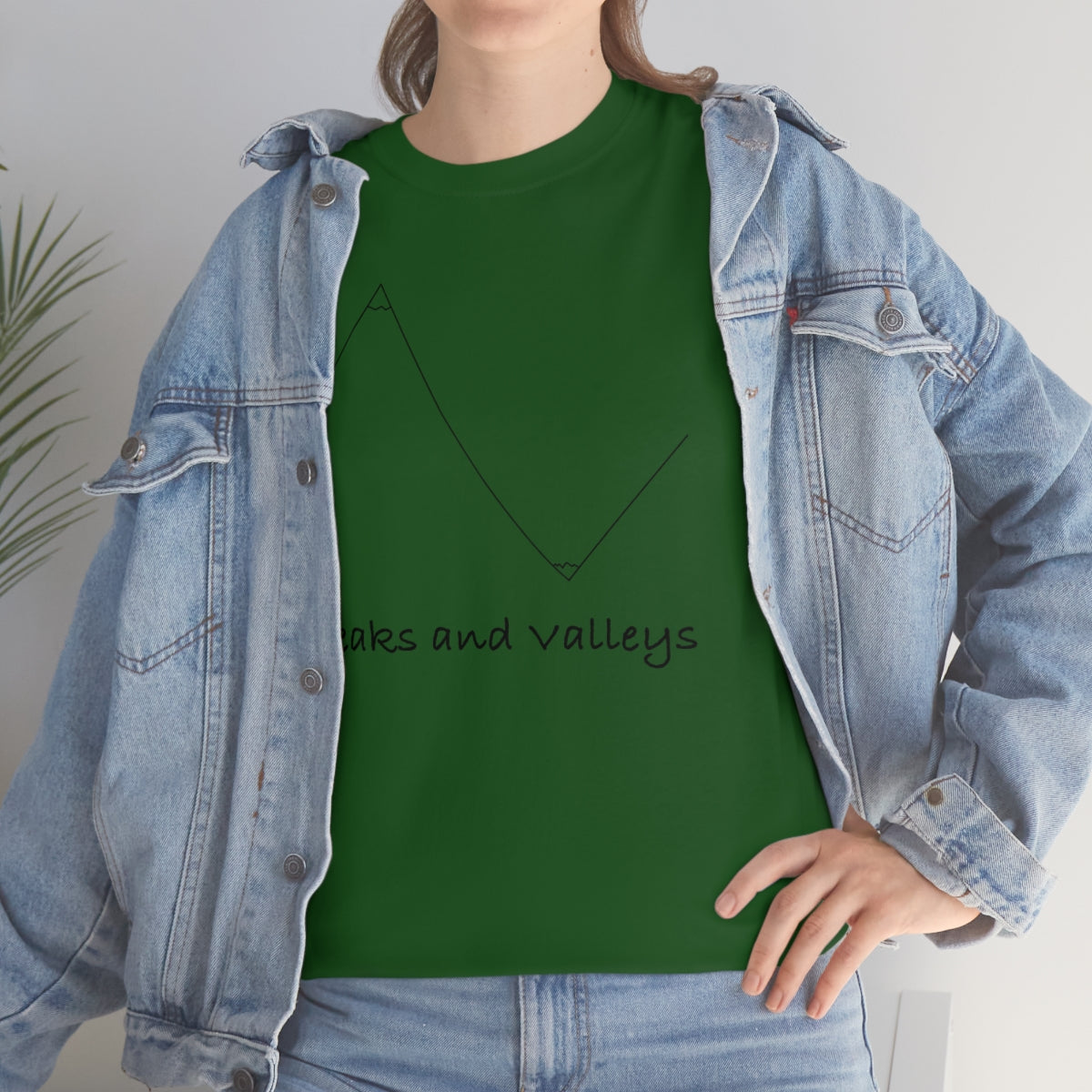 Peaks And Valleys Unisex Heavy Cotton Tee