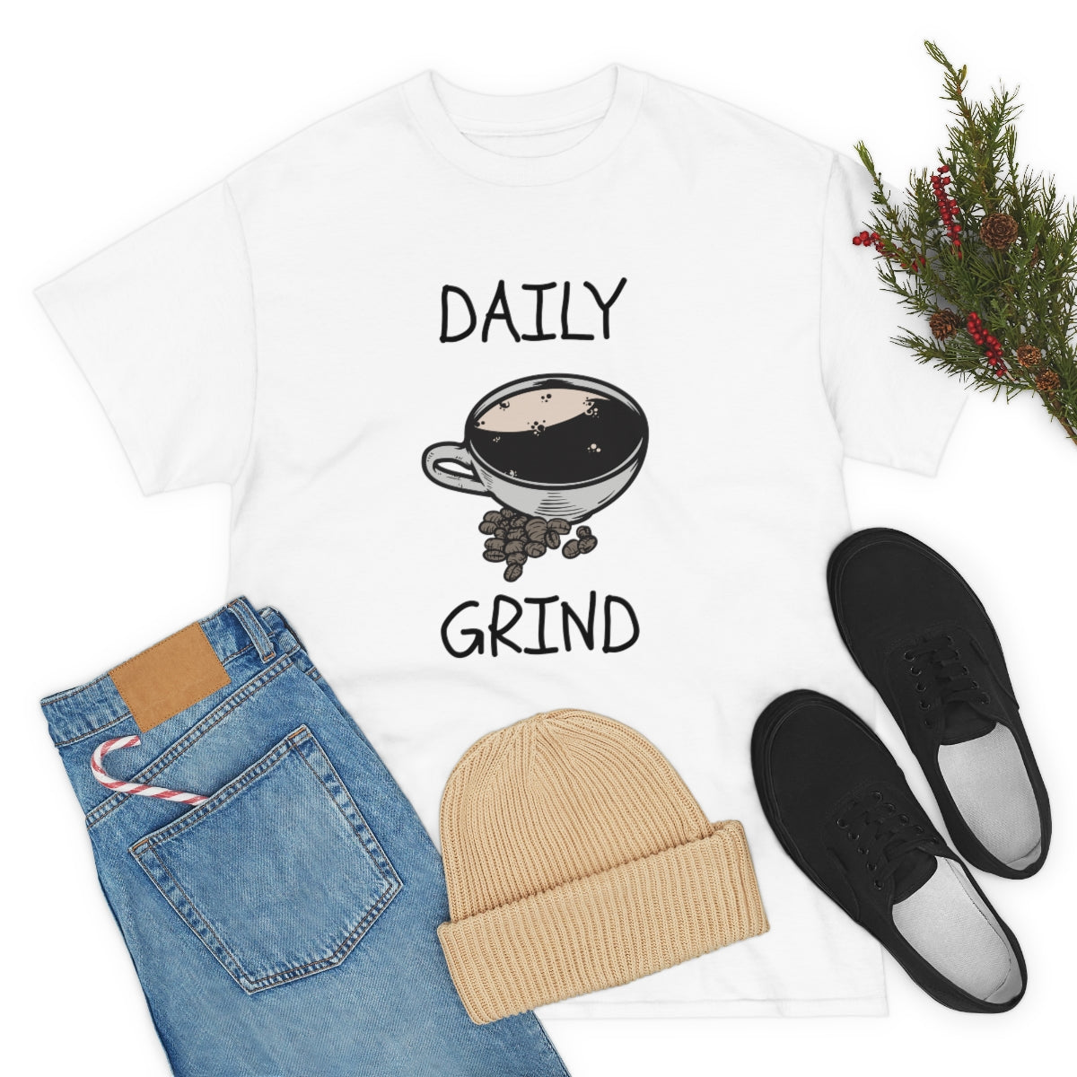 Daily Grind Coffee Unisex Heavy Cotton Tee